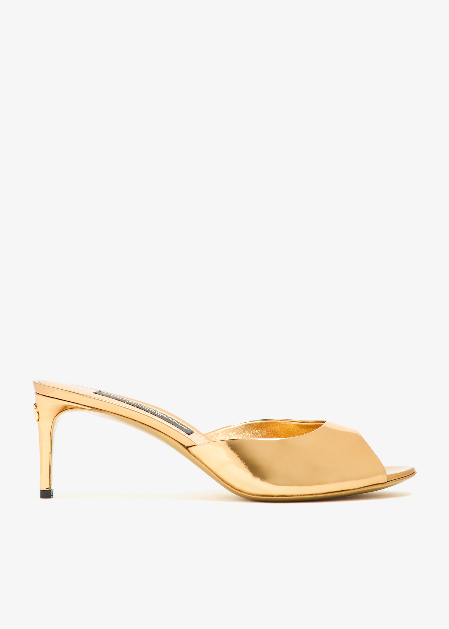 

Calfskin mules, Gold