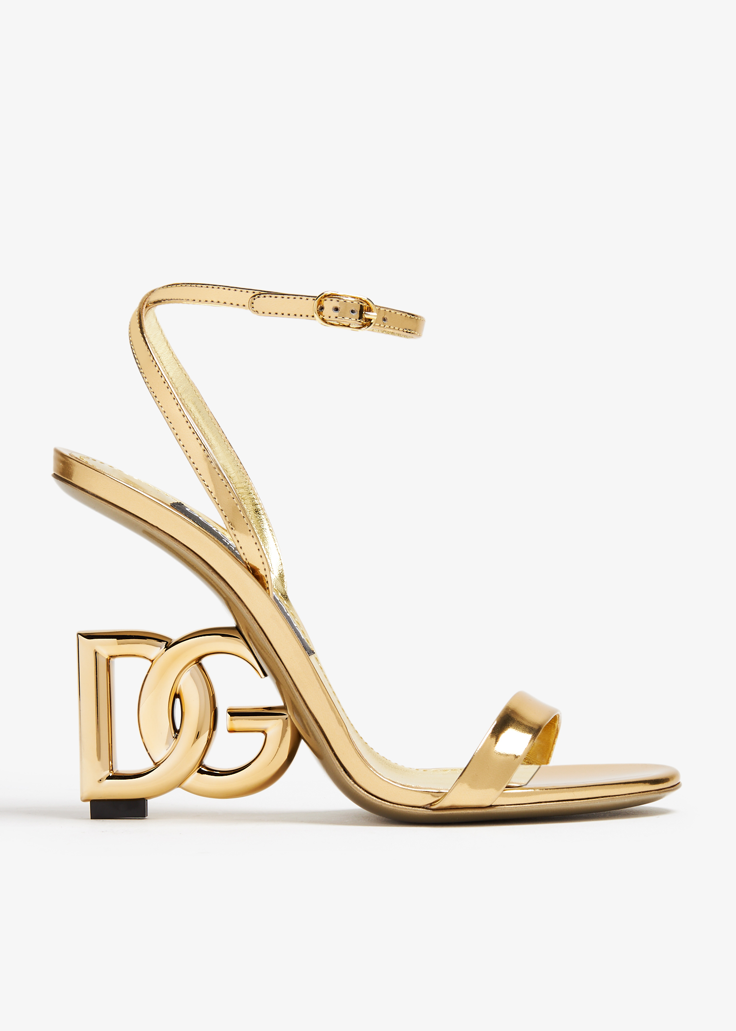 

DG patent leather sandals, Gold