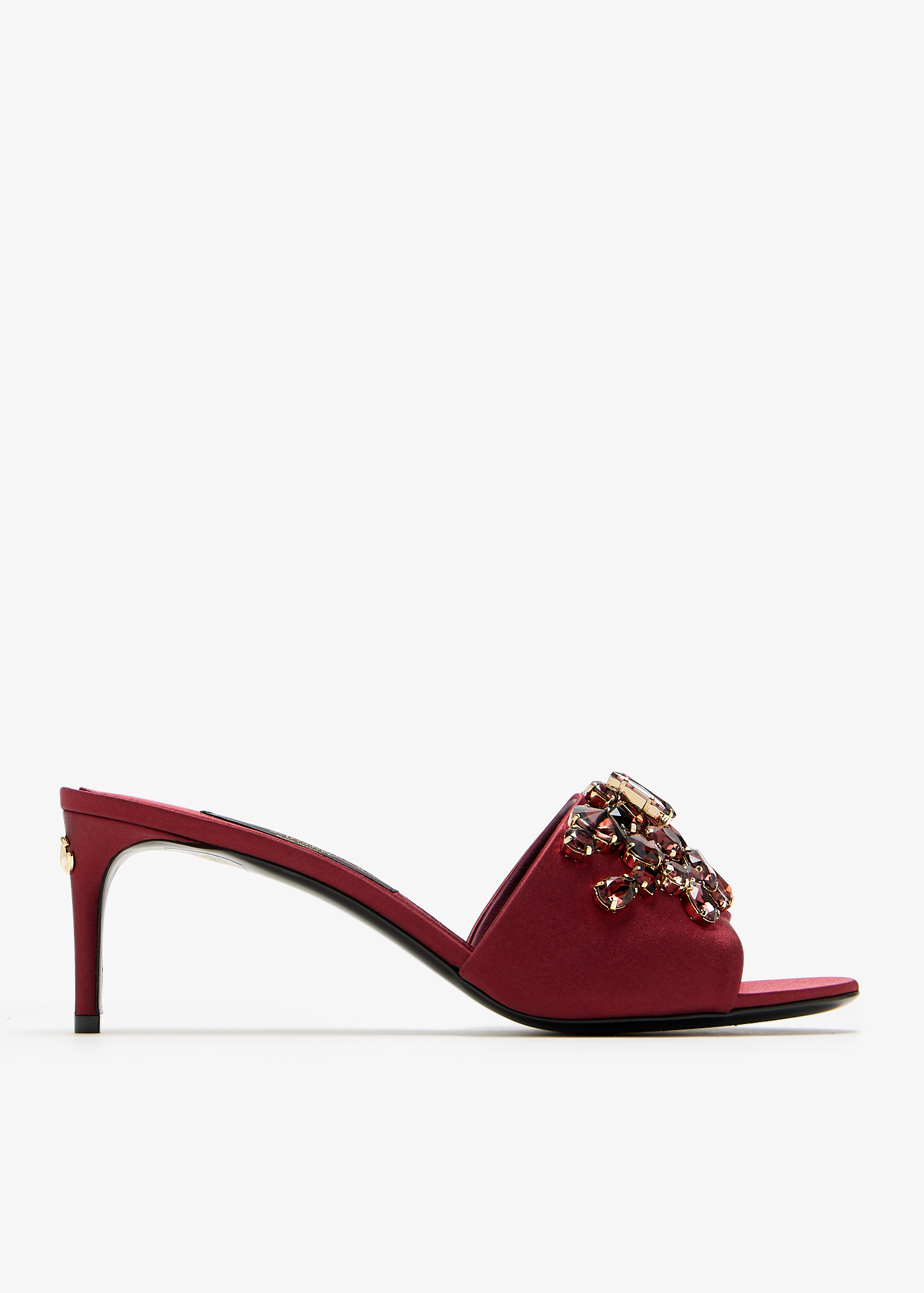 

Gemstone embellished mules, Burgundy