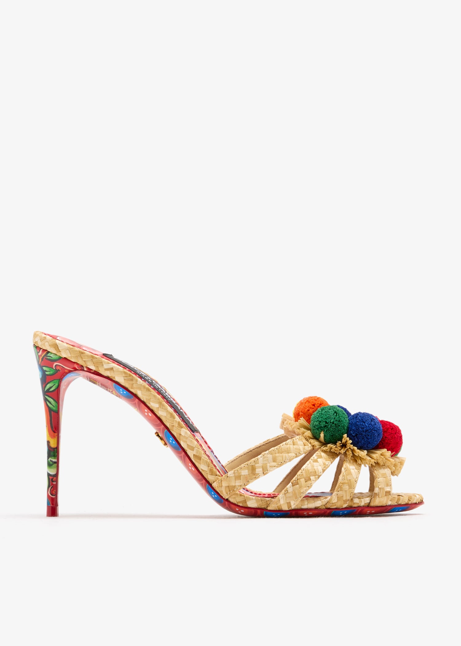 

Pom pom mules, Beige