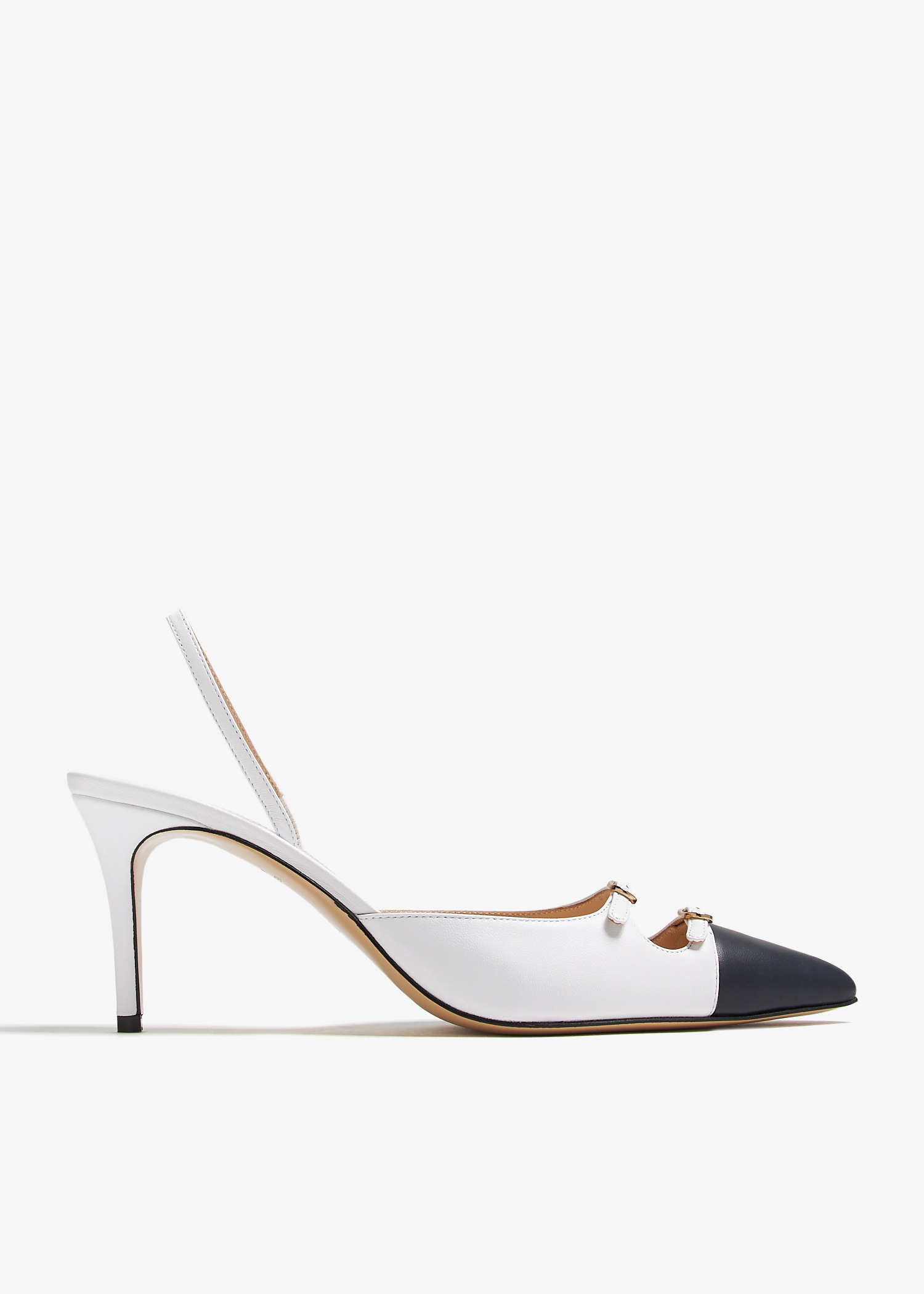 

Caroline sling pumps, White