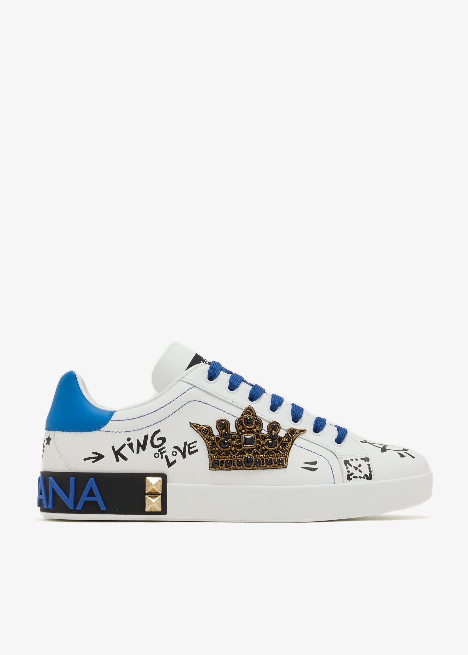

Portofino logo patch sneakers, White