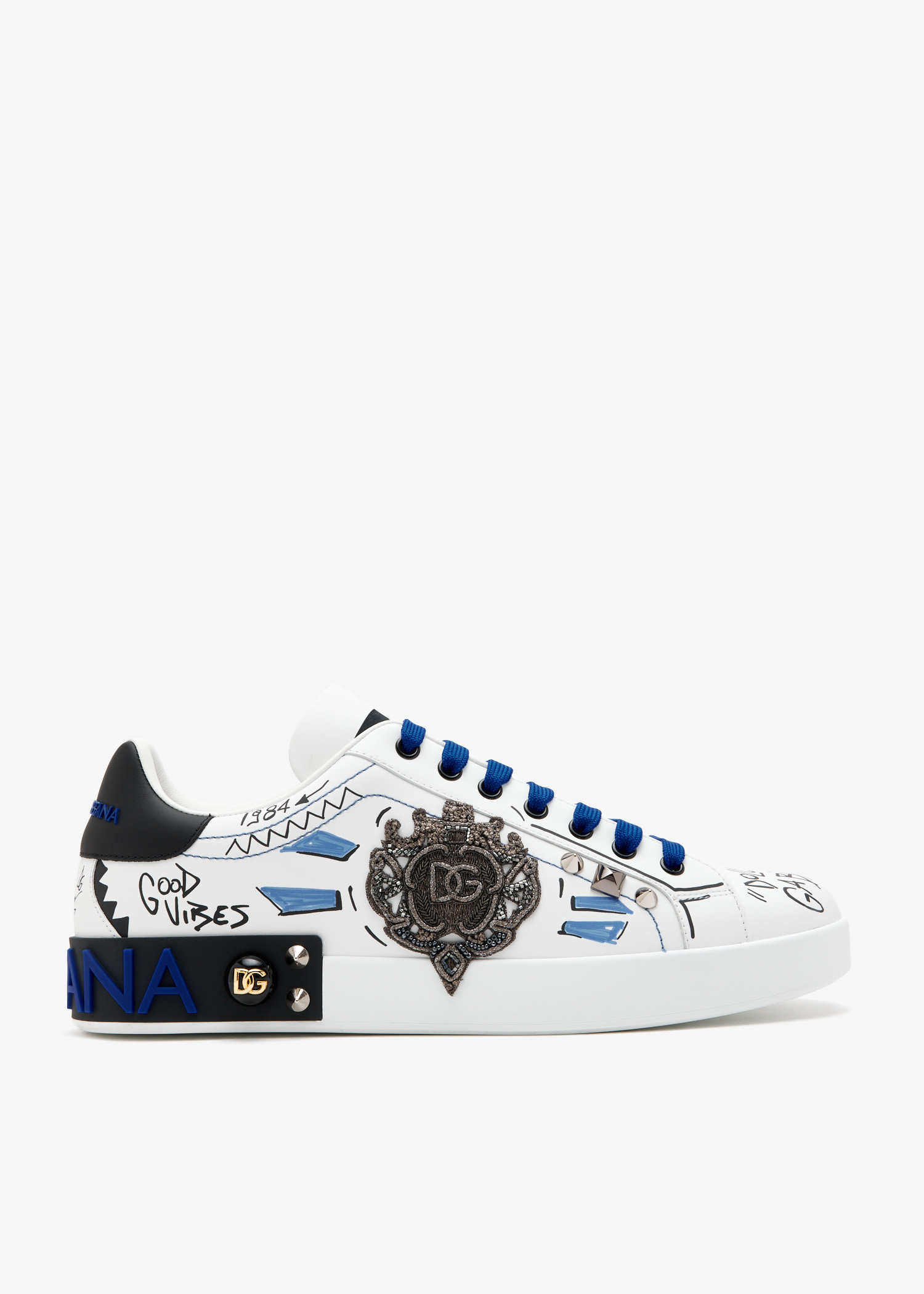

Portofino logo patch sneakers, White