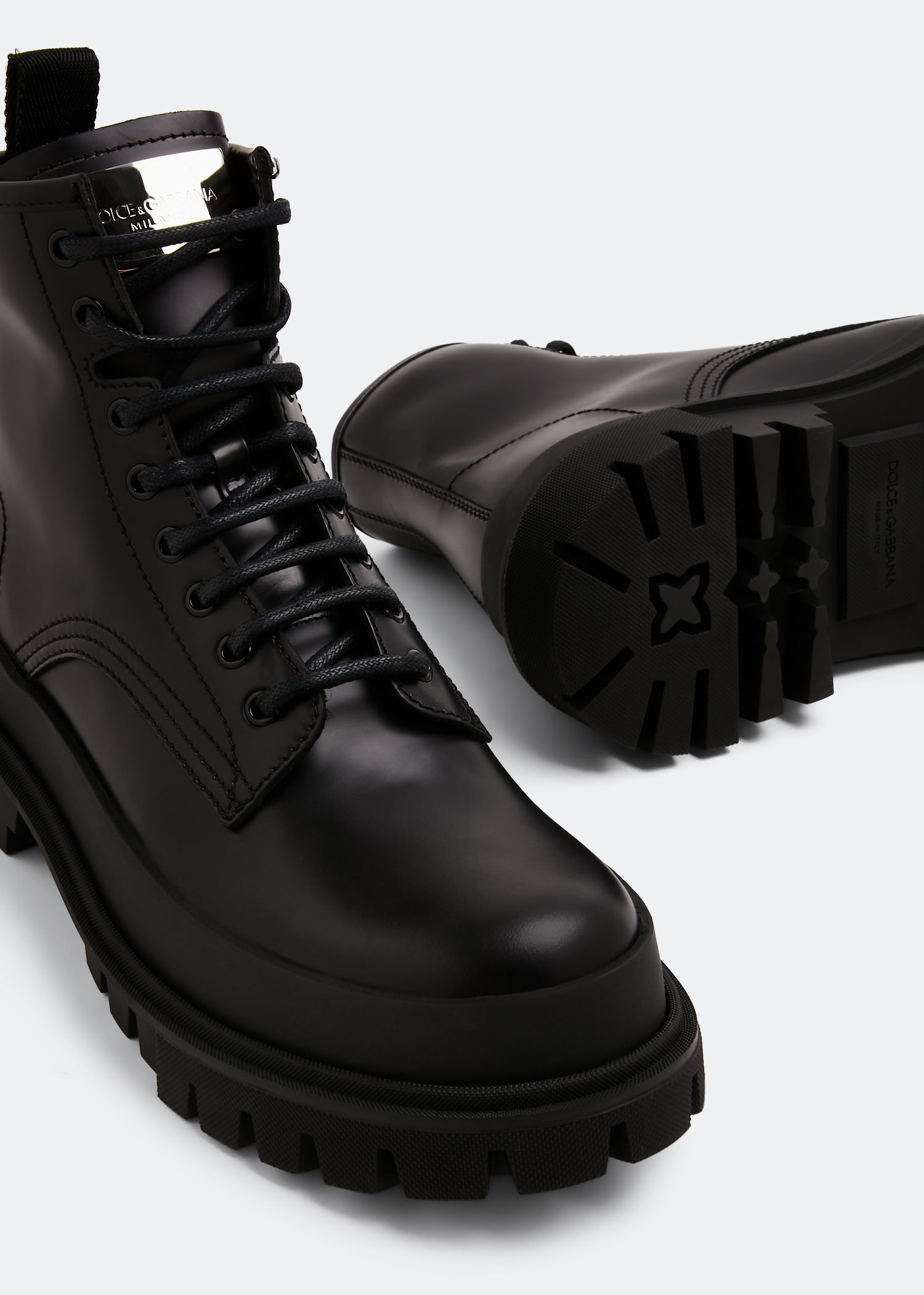 

Studded hi-trekking boots, Black