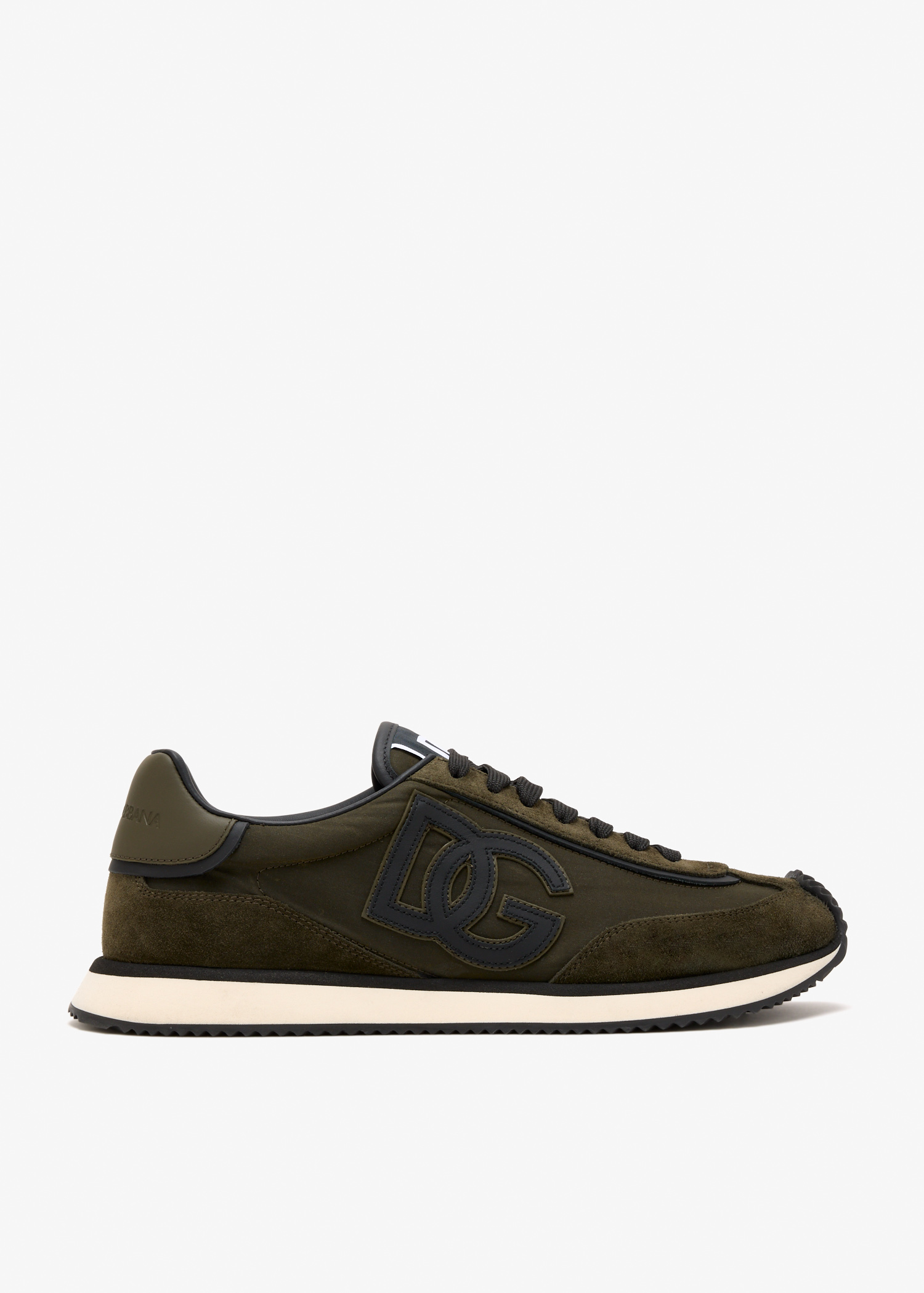 

Mixed-material DG Cushion sneakers, Khaki
