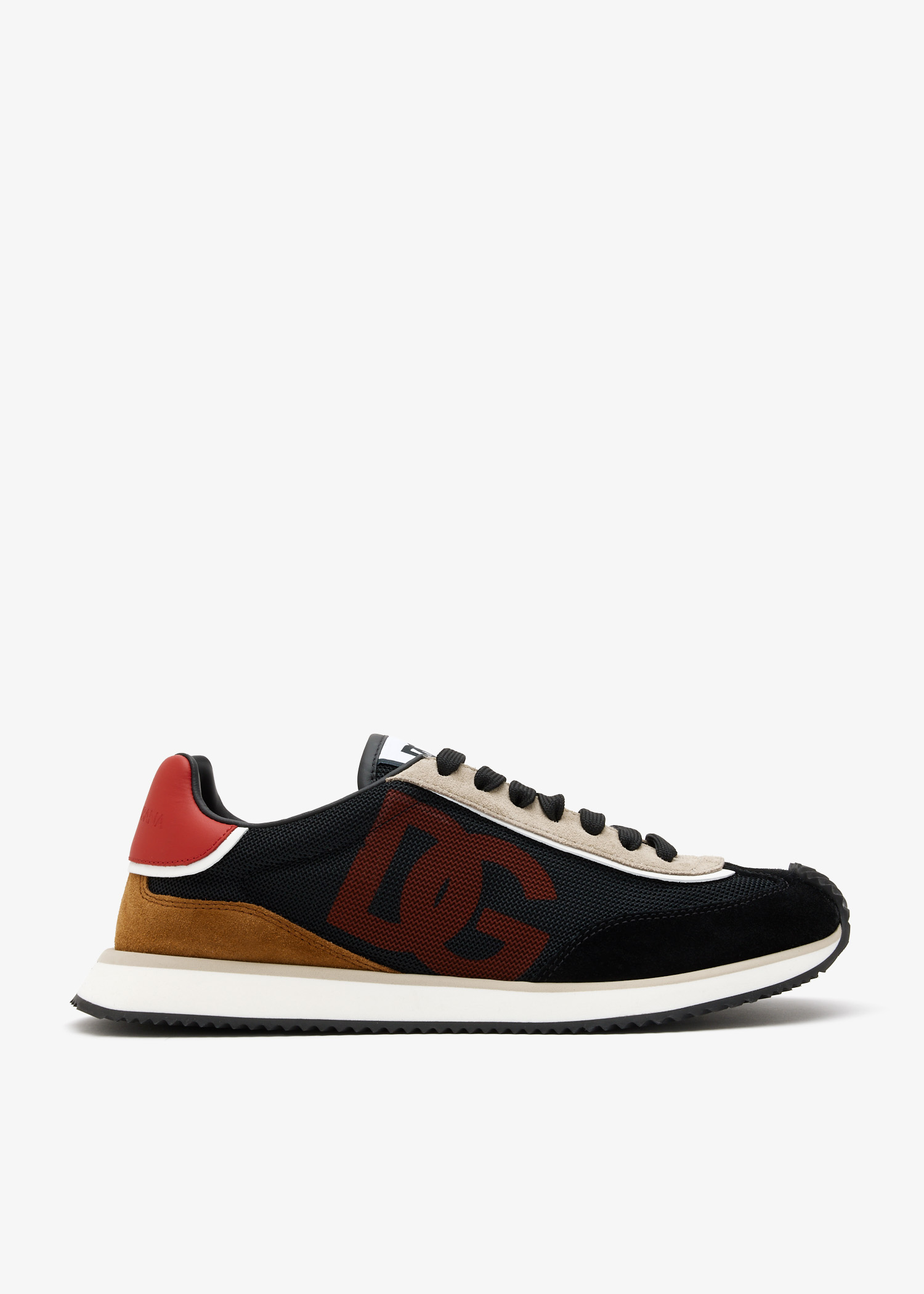 

Mixed-material DG Cushion sneakers, Black