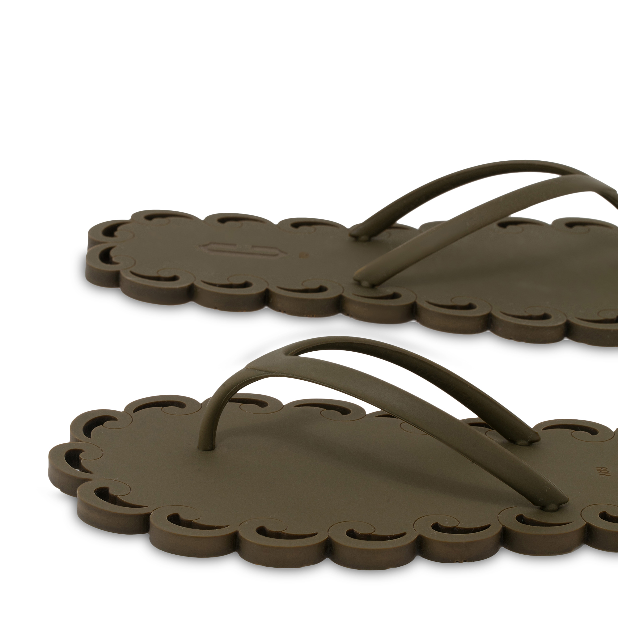 

Rubber flip flops, Green