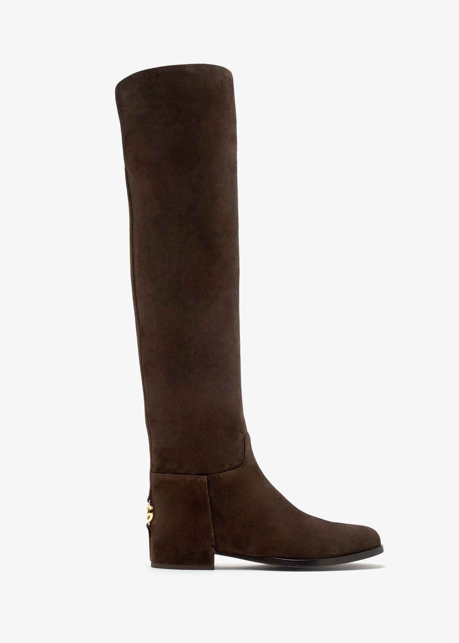 

DG logo suede boots, Brown