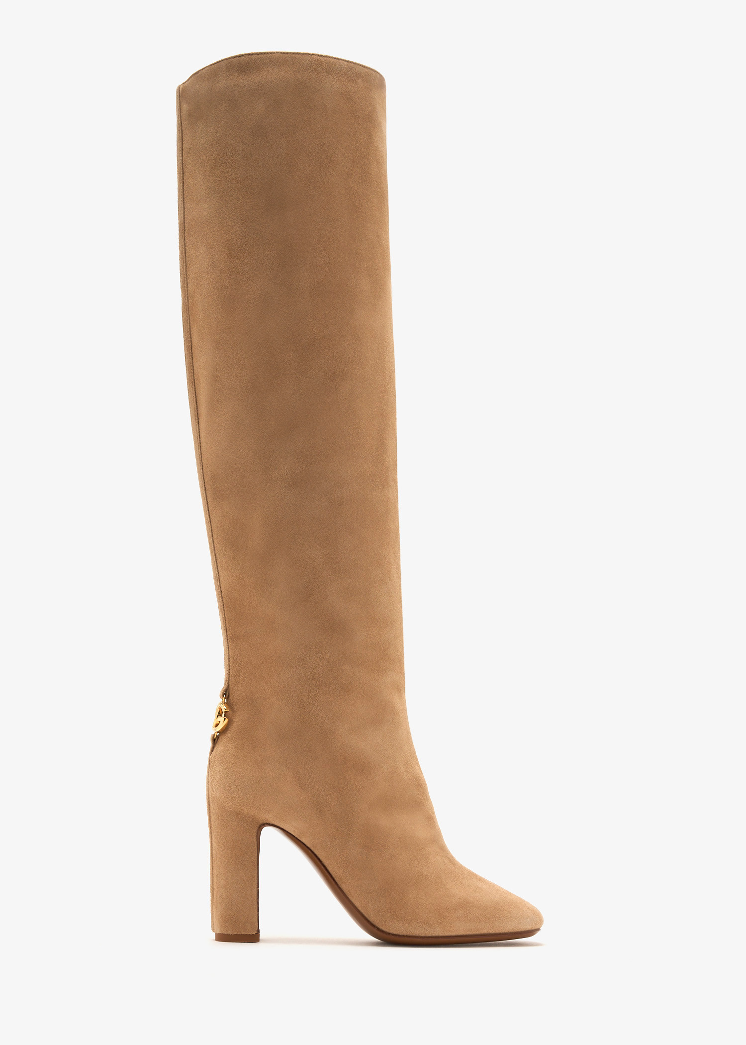 

DG logo suede boots, Beige