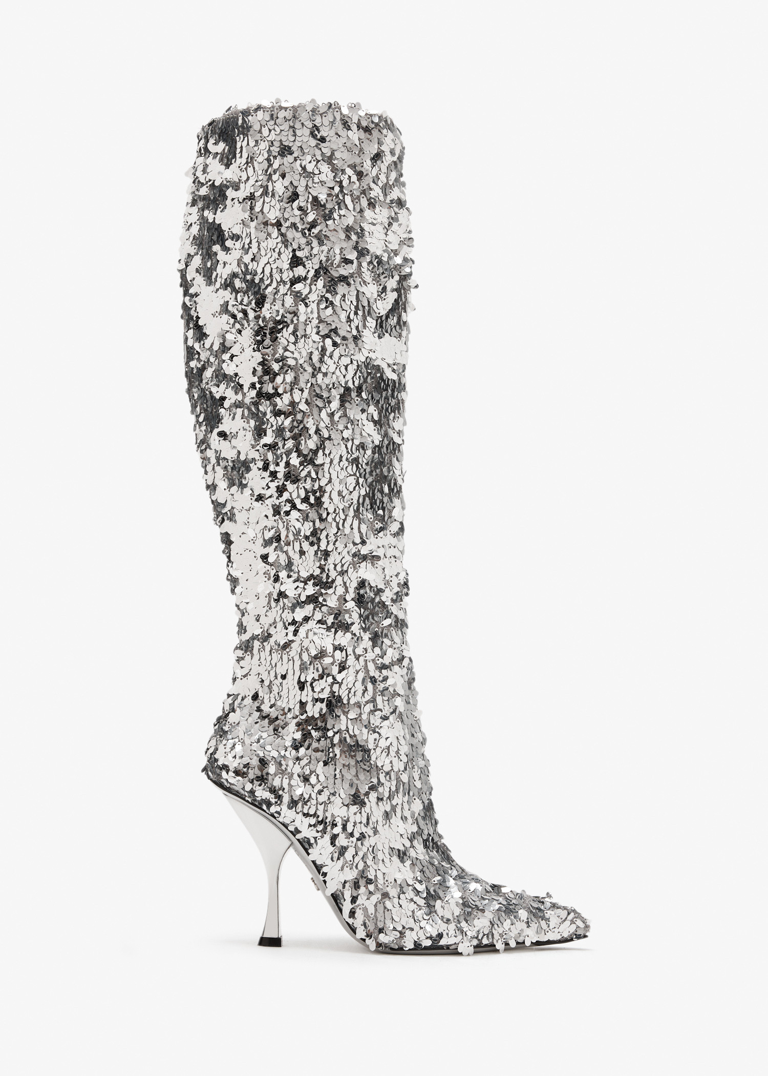 

Drop sequin boots, Silver
