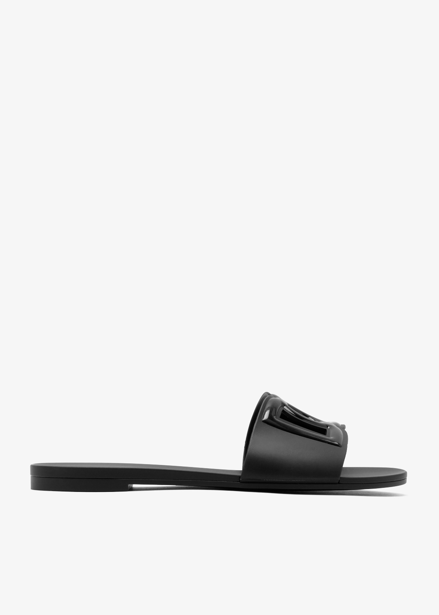 

DG logo rubber slide sandals, Black