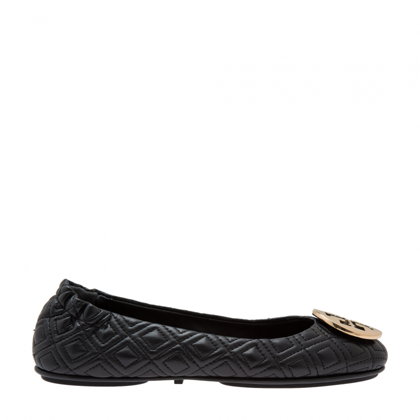 tory burch black quilted flats