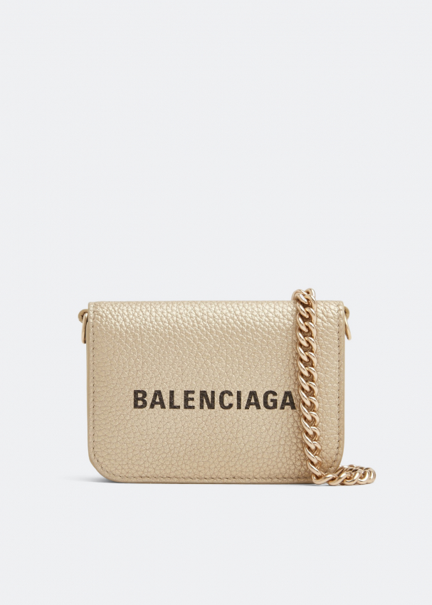 BALENCIAGA cash mini wallet bag in leather  Black  Balenciaga mini bag  618145 1IZIM online on GIGLIOCOM