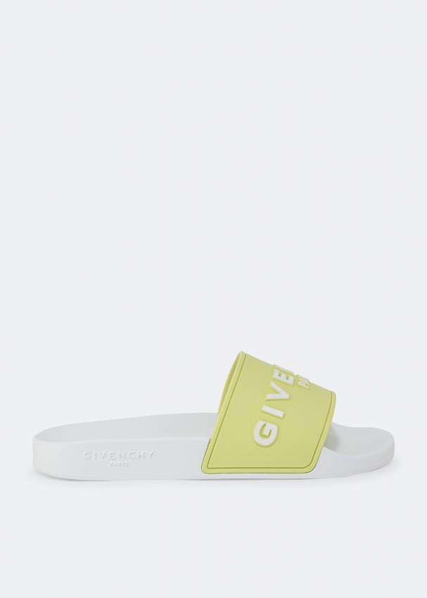 Givenchy Logo slides for Women - Yellow in Kuwait | Level Shoes