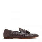 Leather woven loafers 