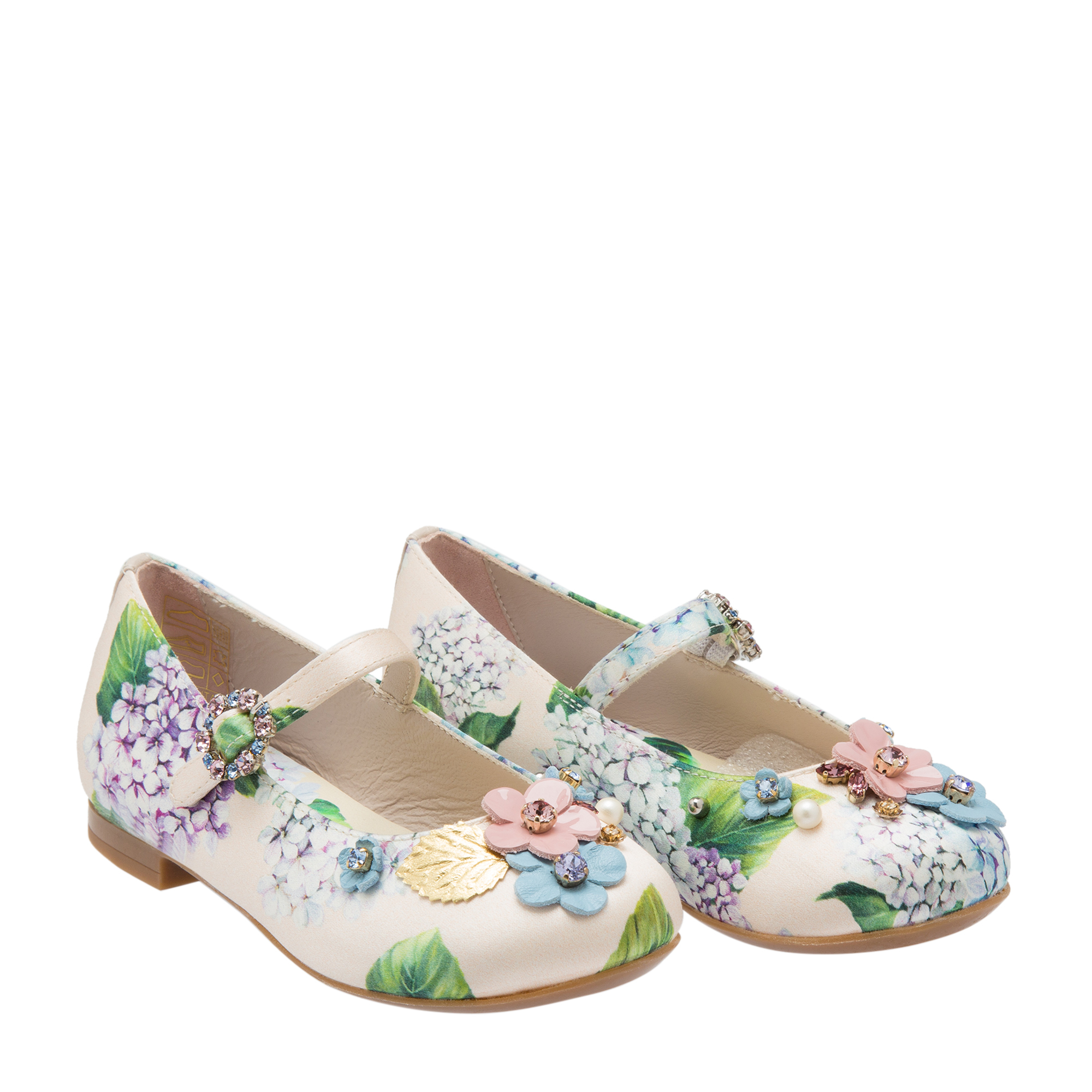 

Floral ballet flats, Multi-coloured