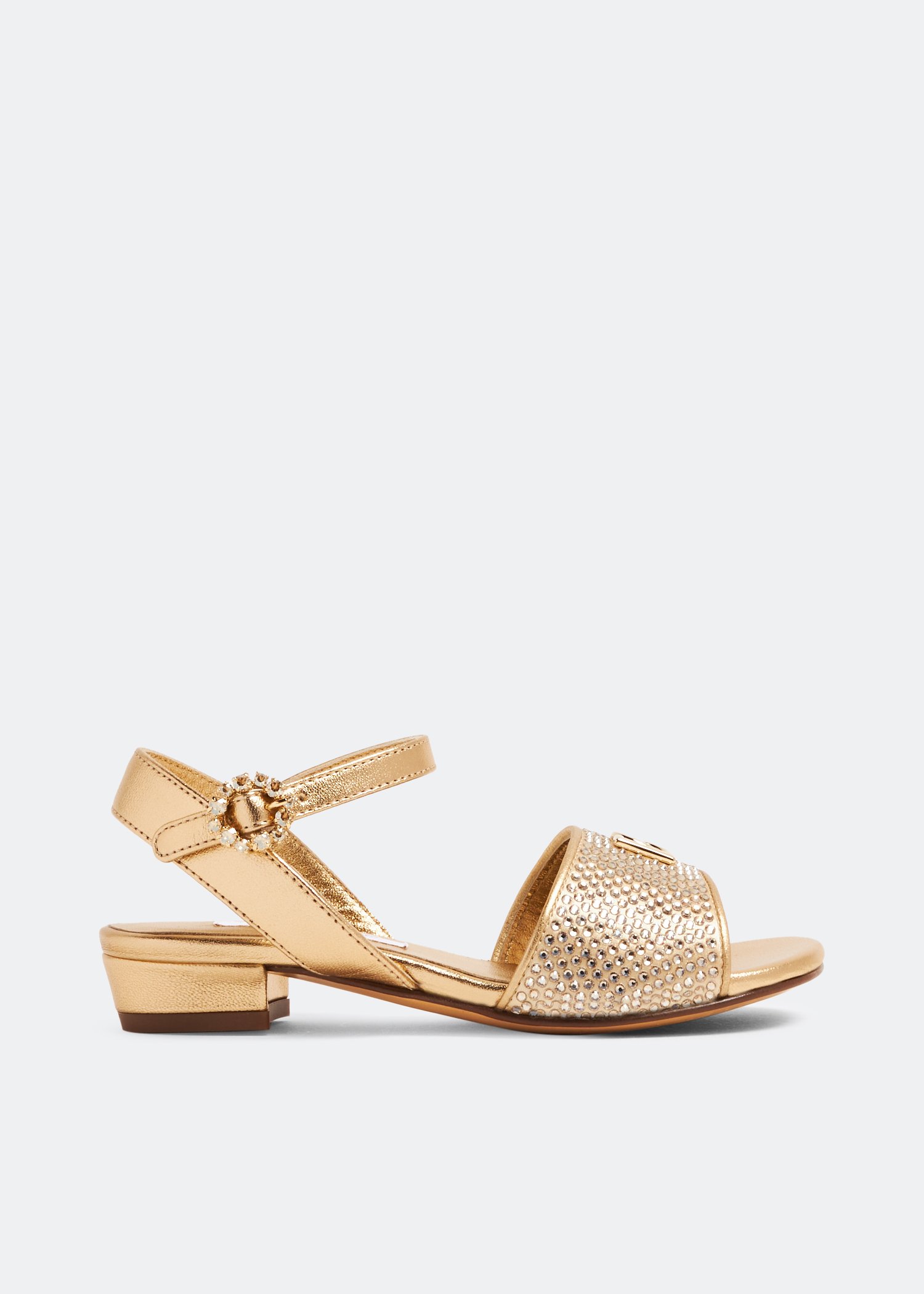 

Rhinestone sandals, Gold