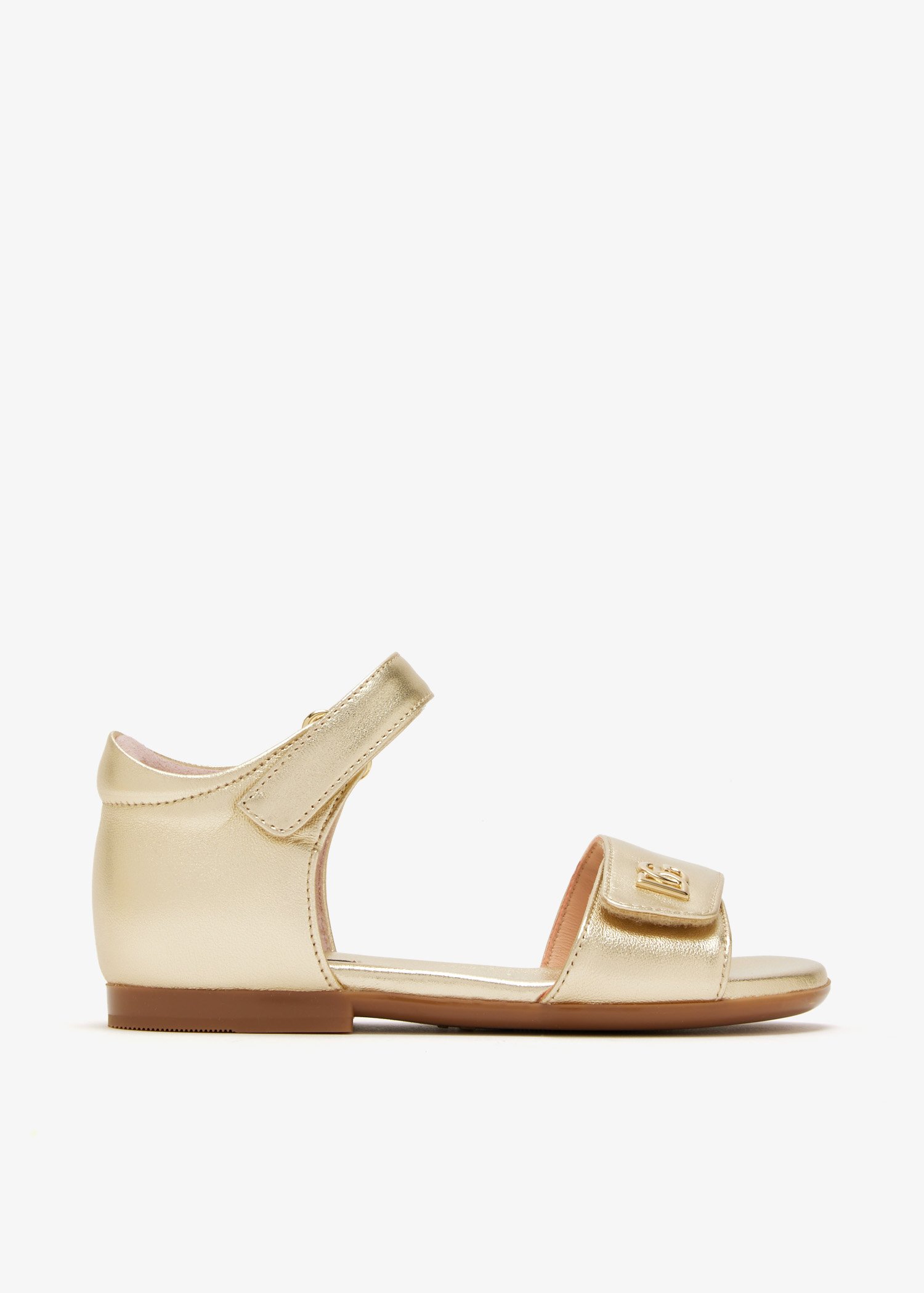 

DG logo sandals, Gold