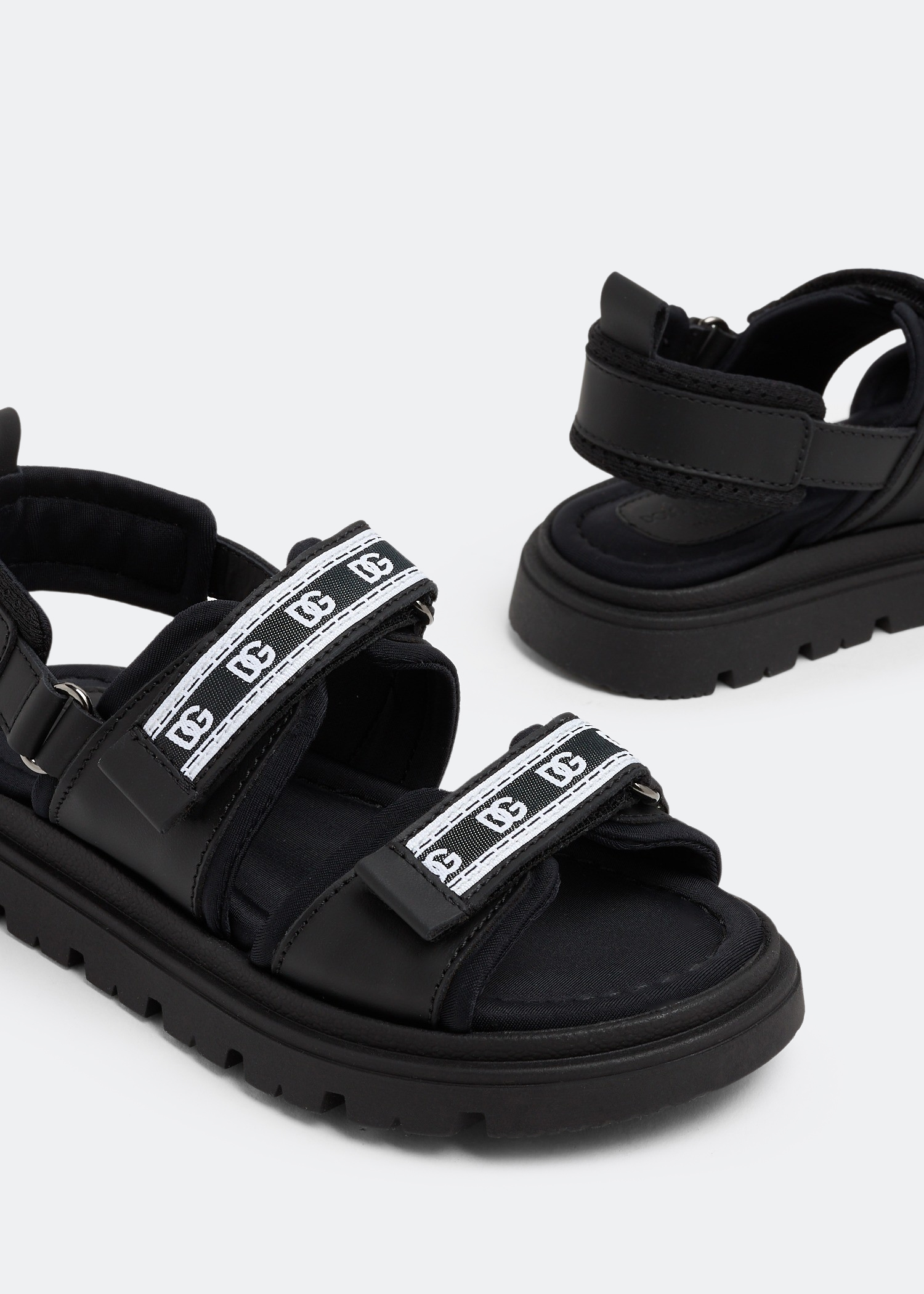 

Logo sandals, Black