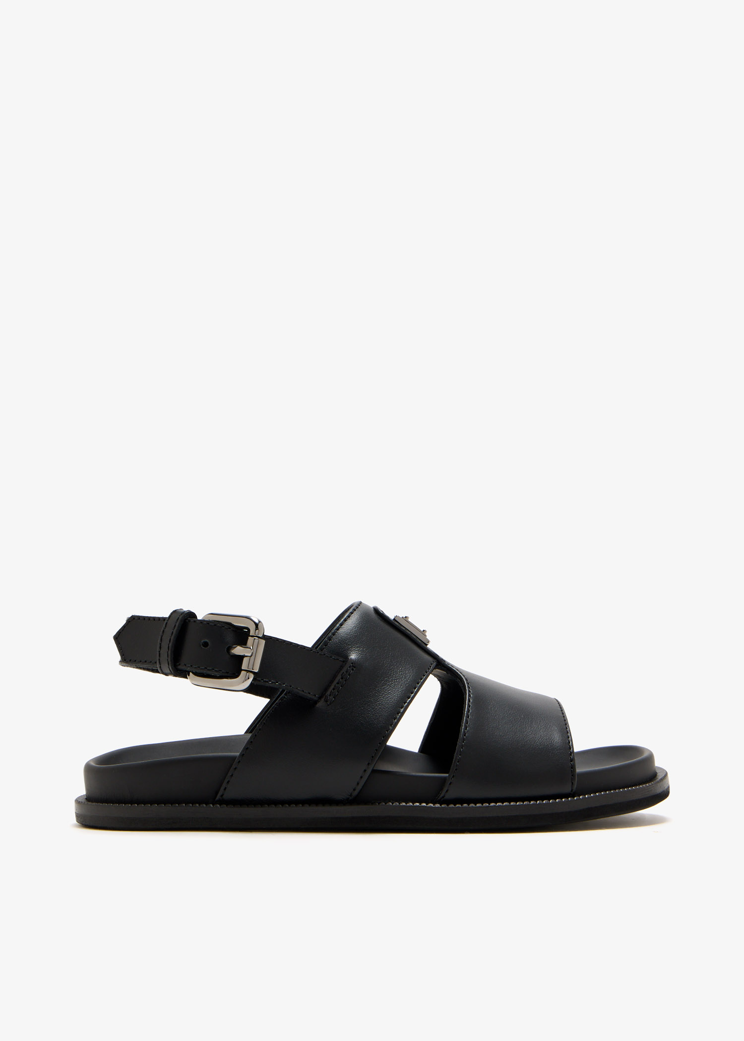 

DG logo plaque sandals, Black