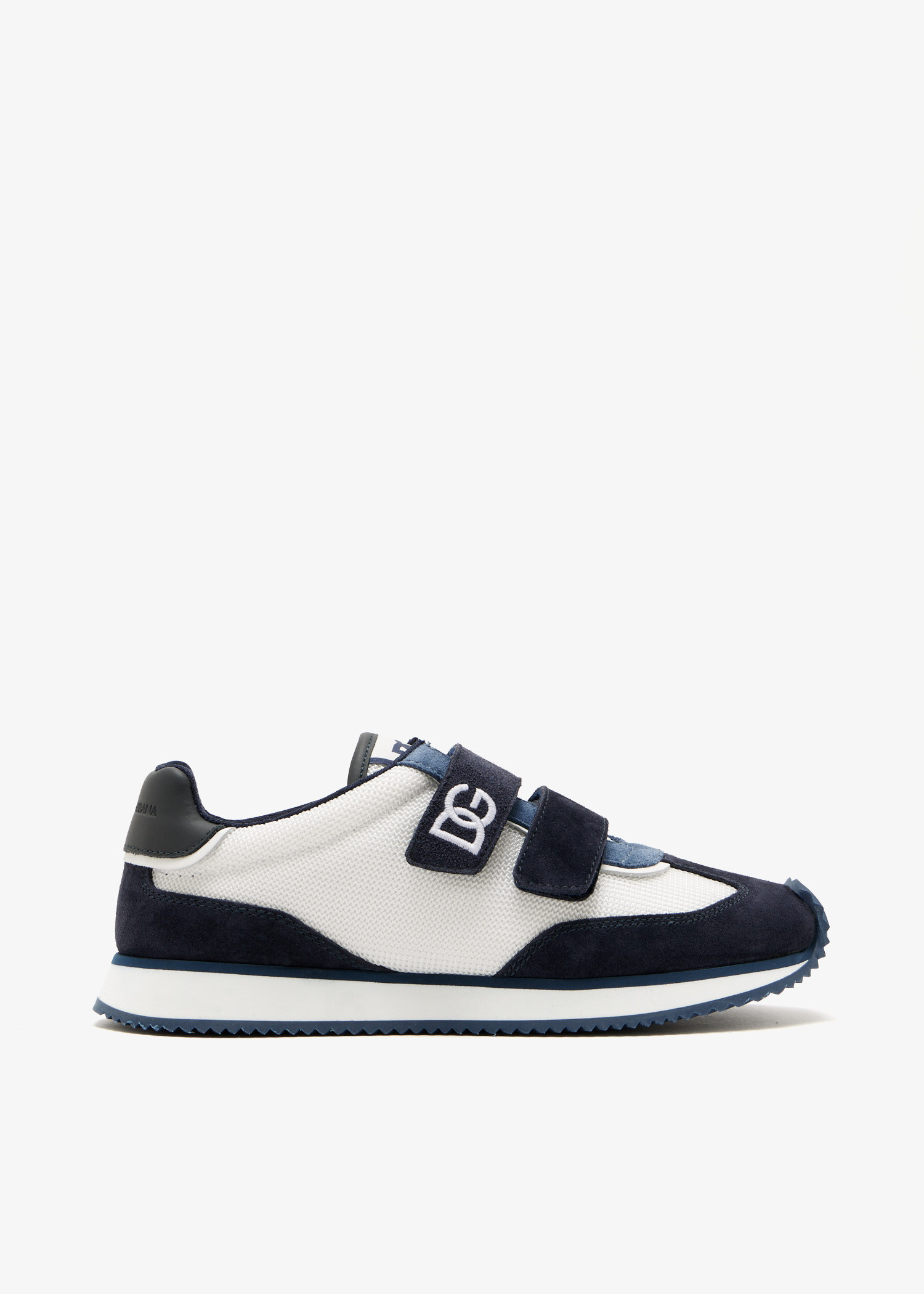 

Mesh and suede sneakers, White