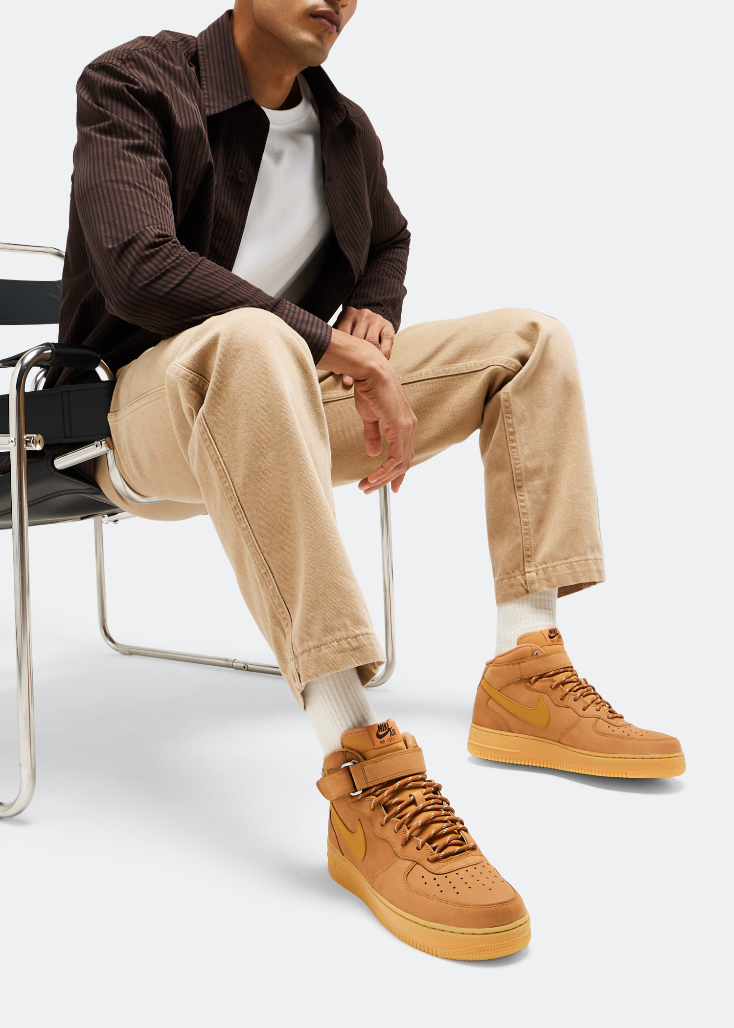 

Air Force 1 Mid 'Flax' sneakers, Brown