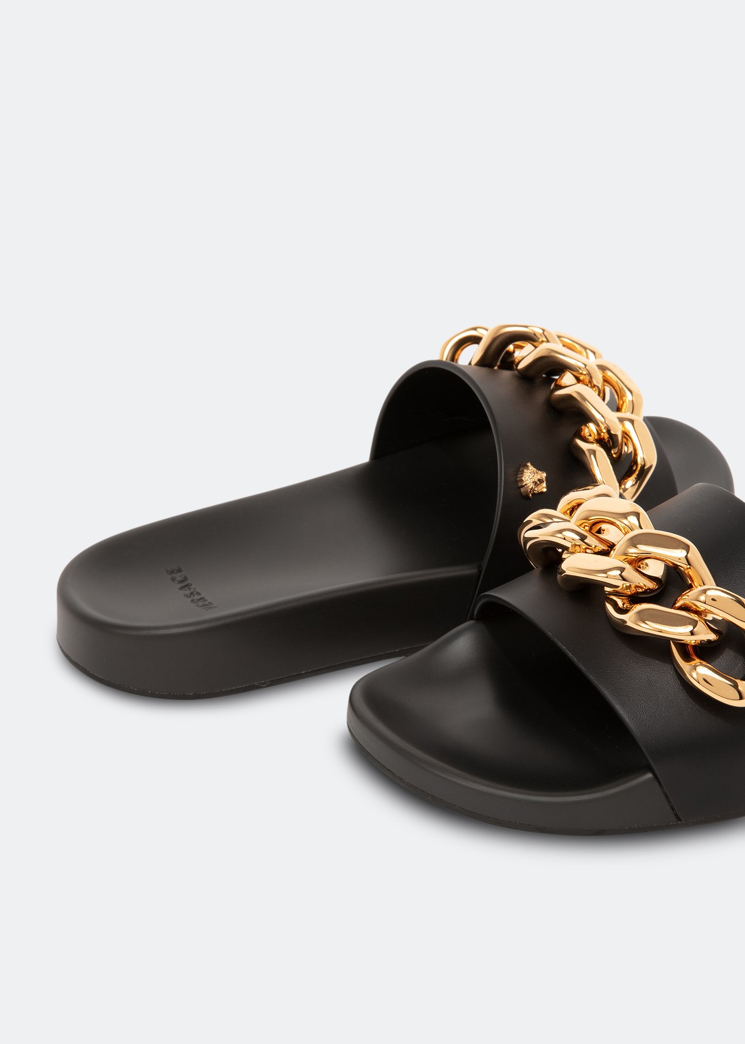 

Medusa chain leather slides, Multi-coloured