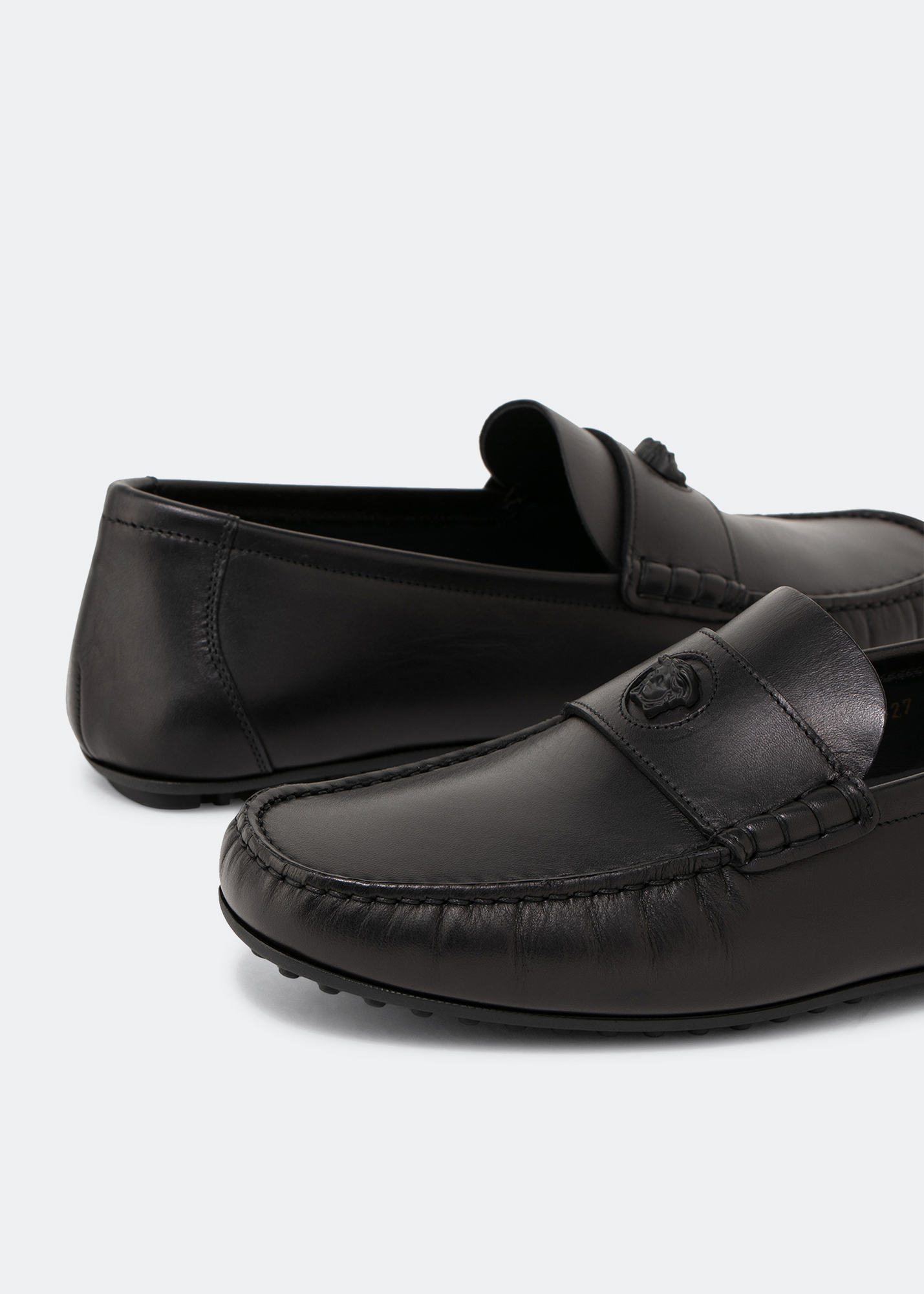 

Medusa leather loafers, Black