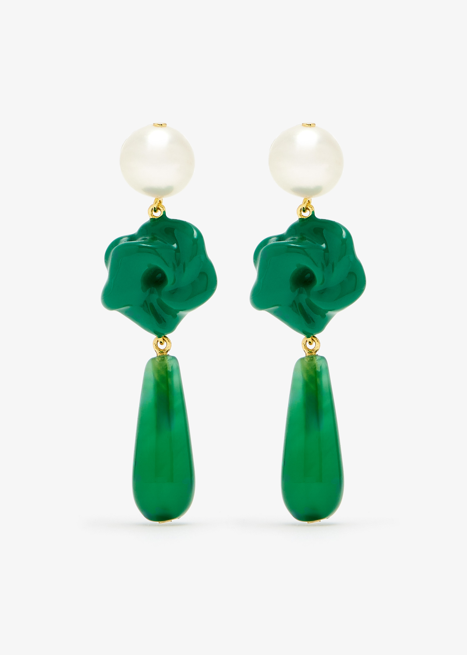 

The Depths of Time earrings, Green