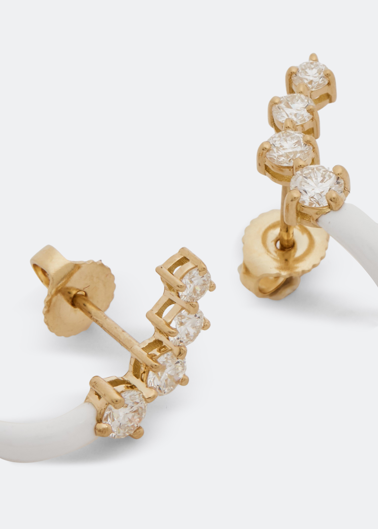 

Aria dagger huggie hoop earrings, Gold