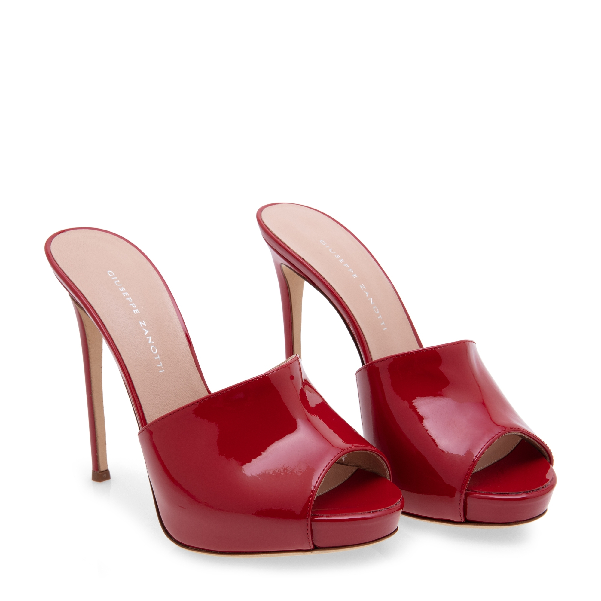

Vernice sandals, Red