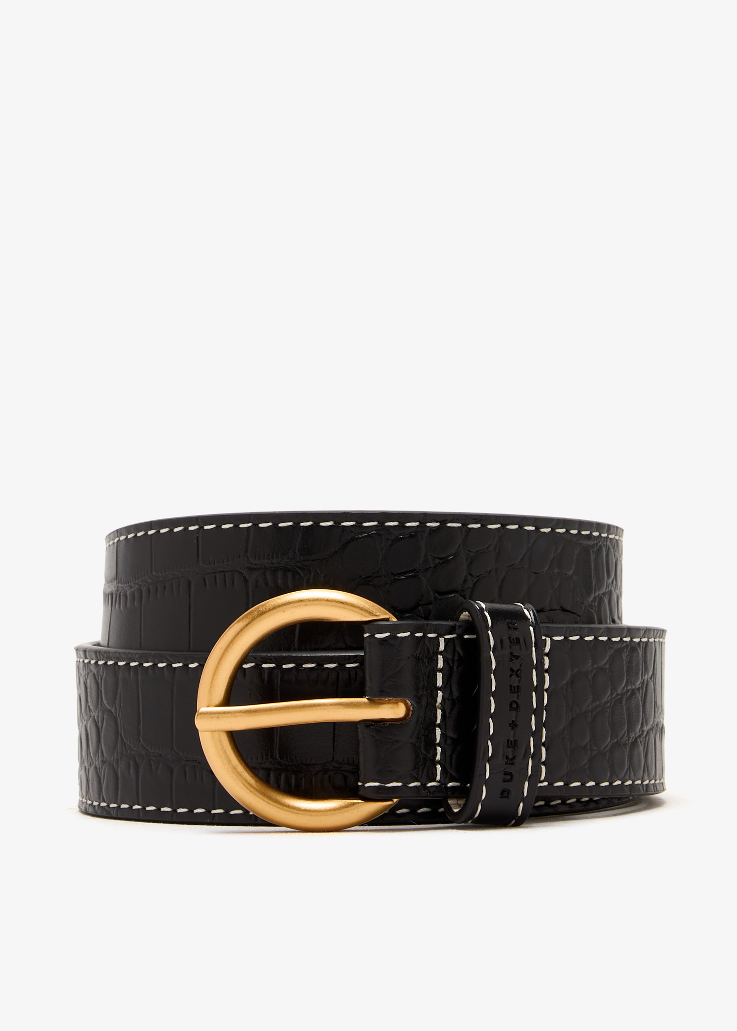 

Ellis Croc belt, Black
