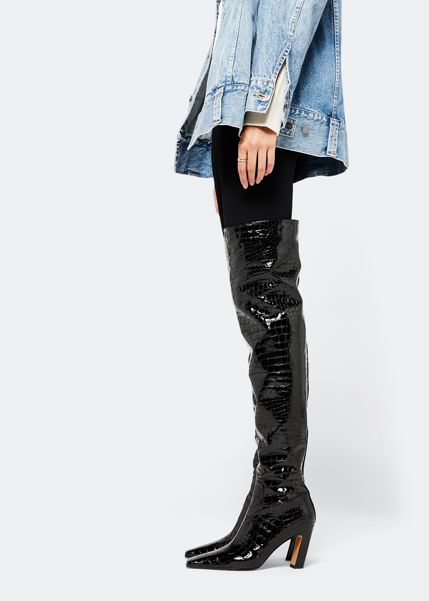 

Marfa over-the-knee boots, Black