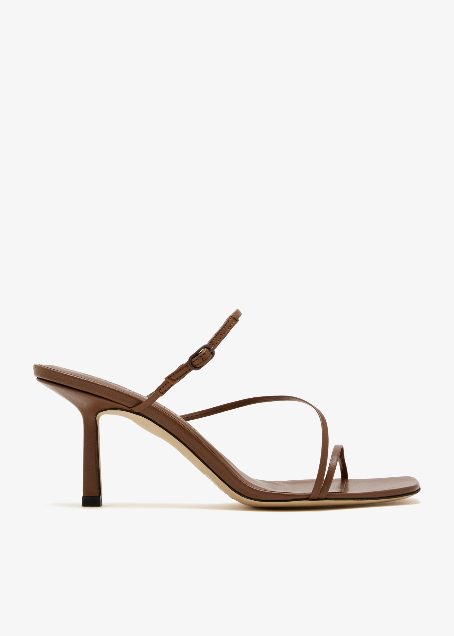 

Bias wrap 70 heel sandals, Brown