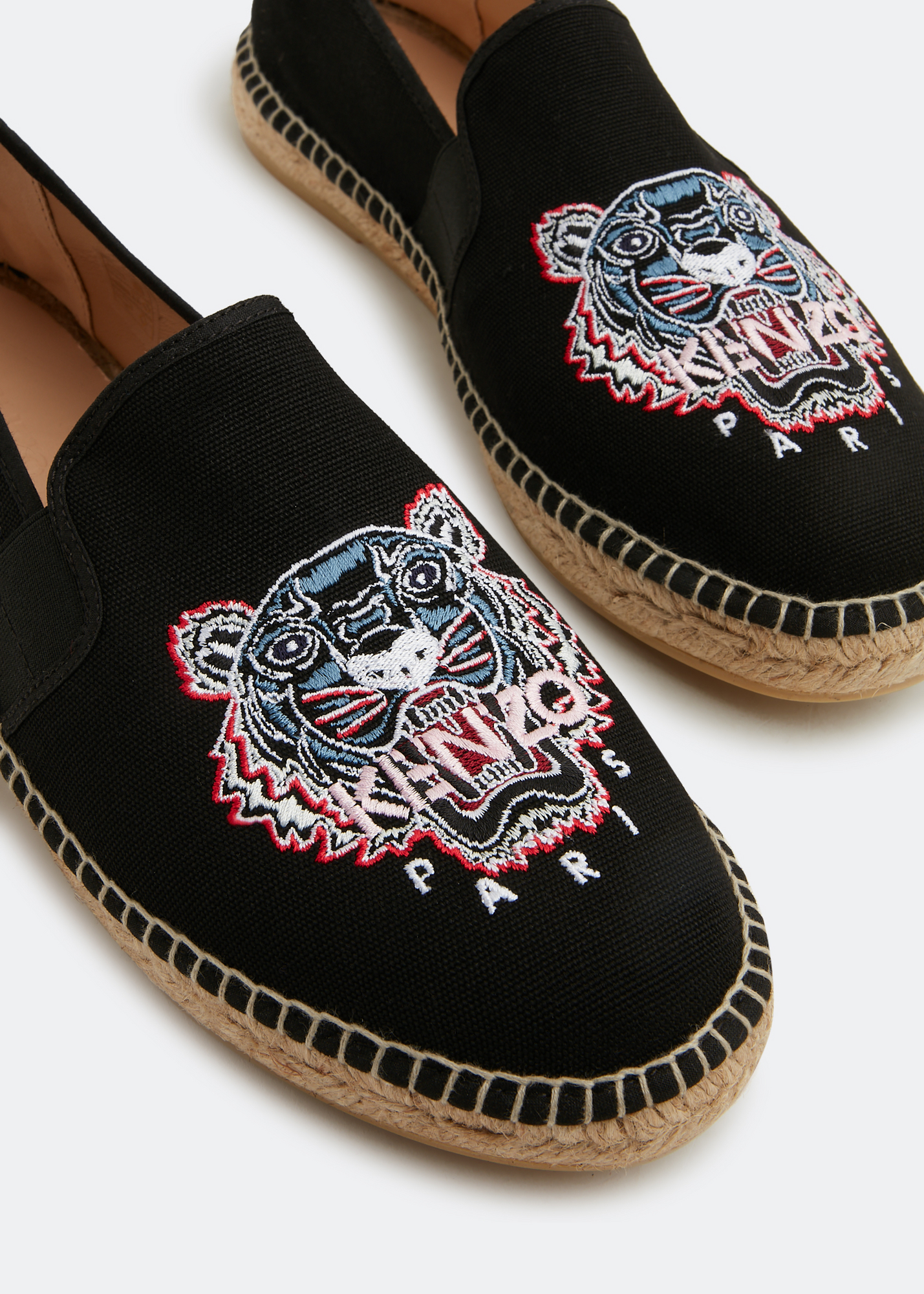 

Elasticated Tiger espadrilles, Black