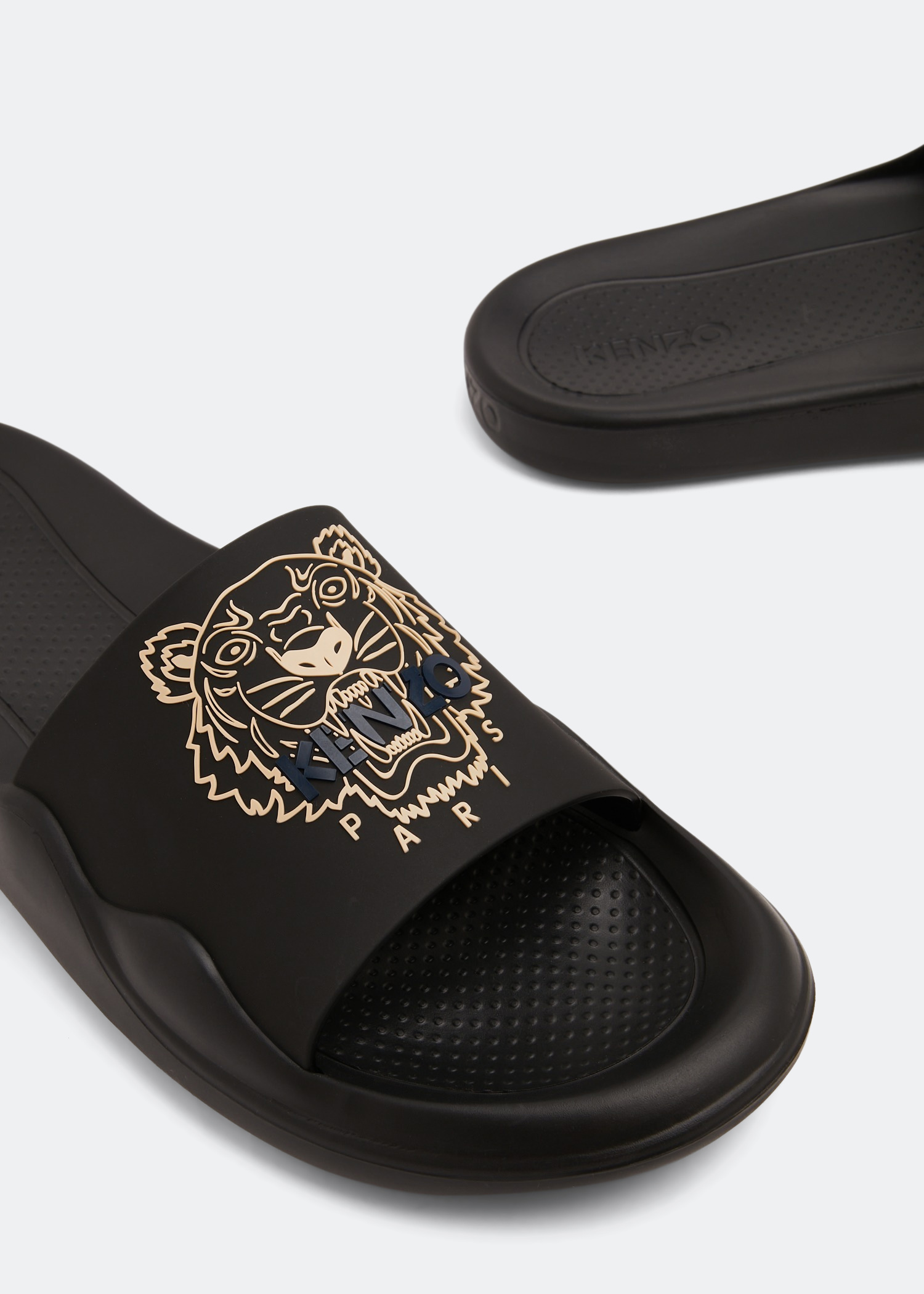 

Tiger printed slides, Black