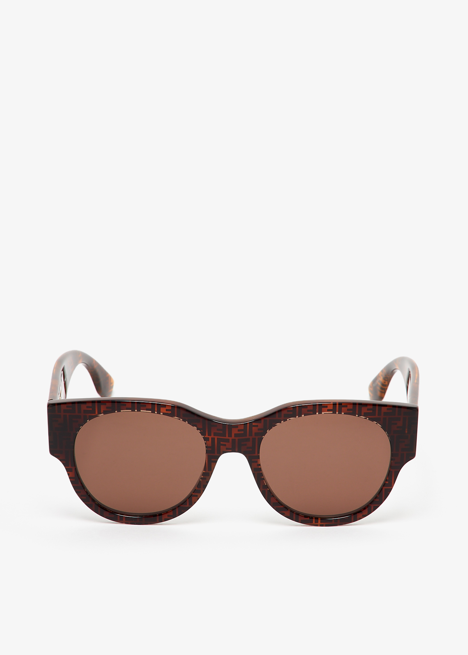 

Baguette round sunglasses, Brown