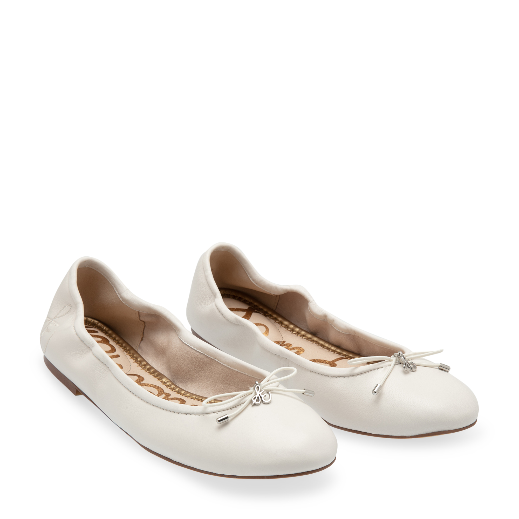 

Felicia leather ballerinas, White