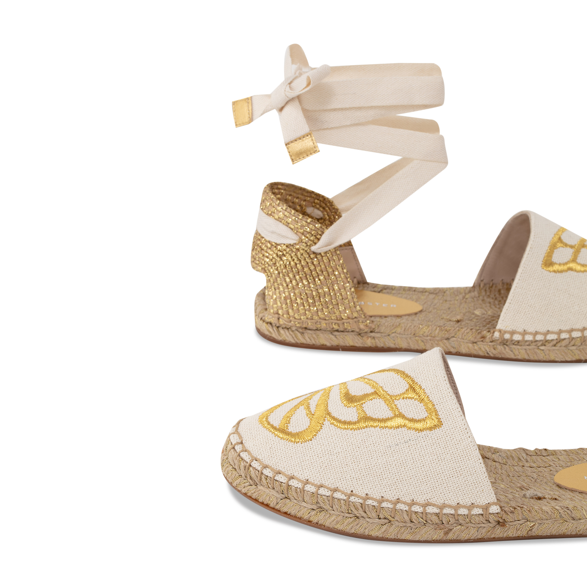 

Butterfly tie espadrilles, White