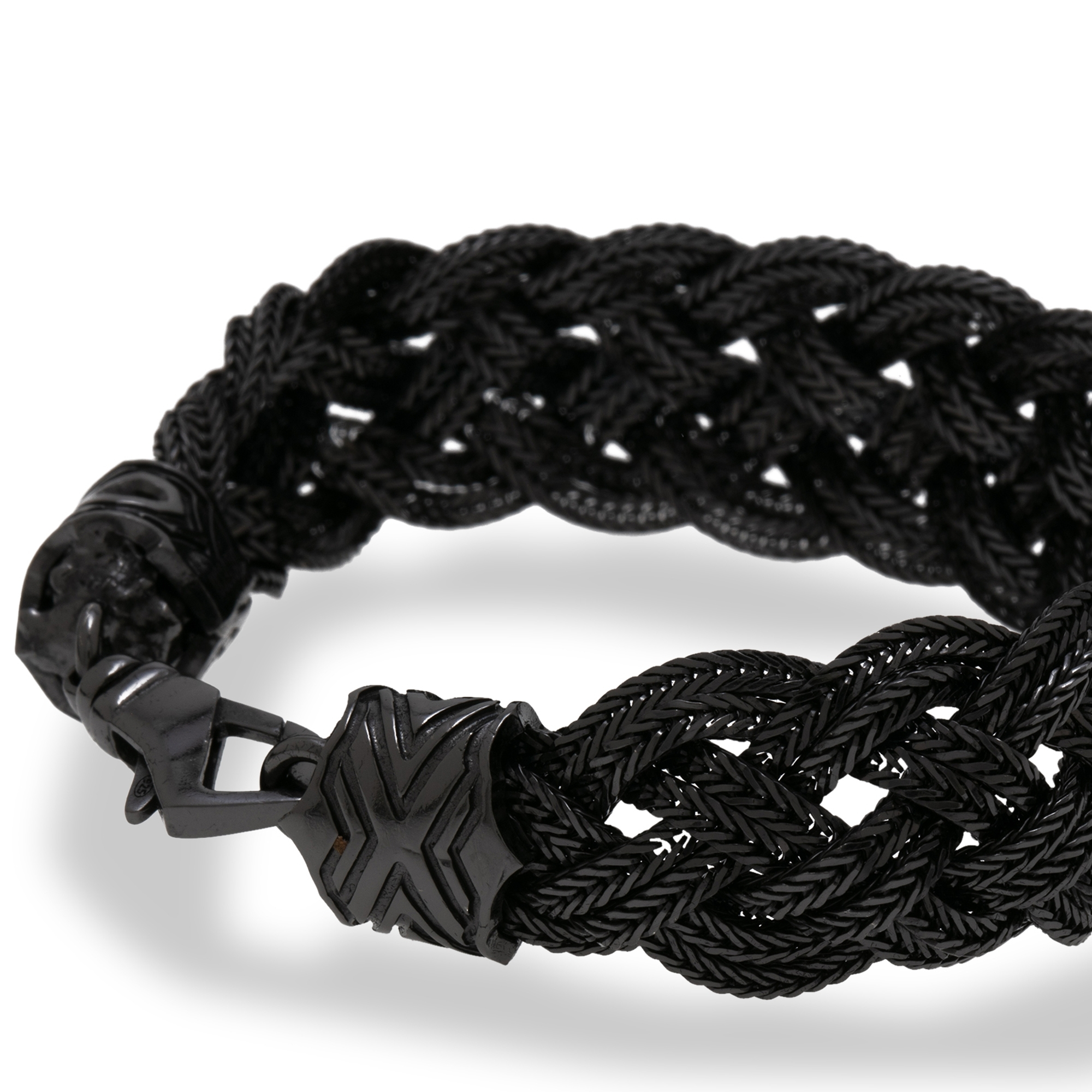

Diamond-cut chain bracelet, Black