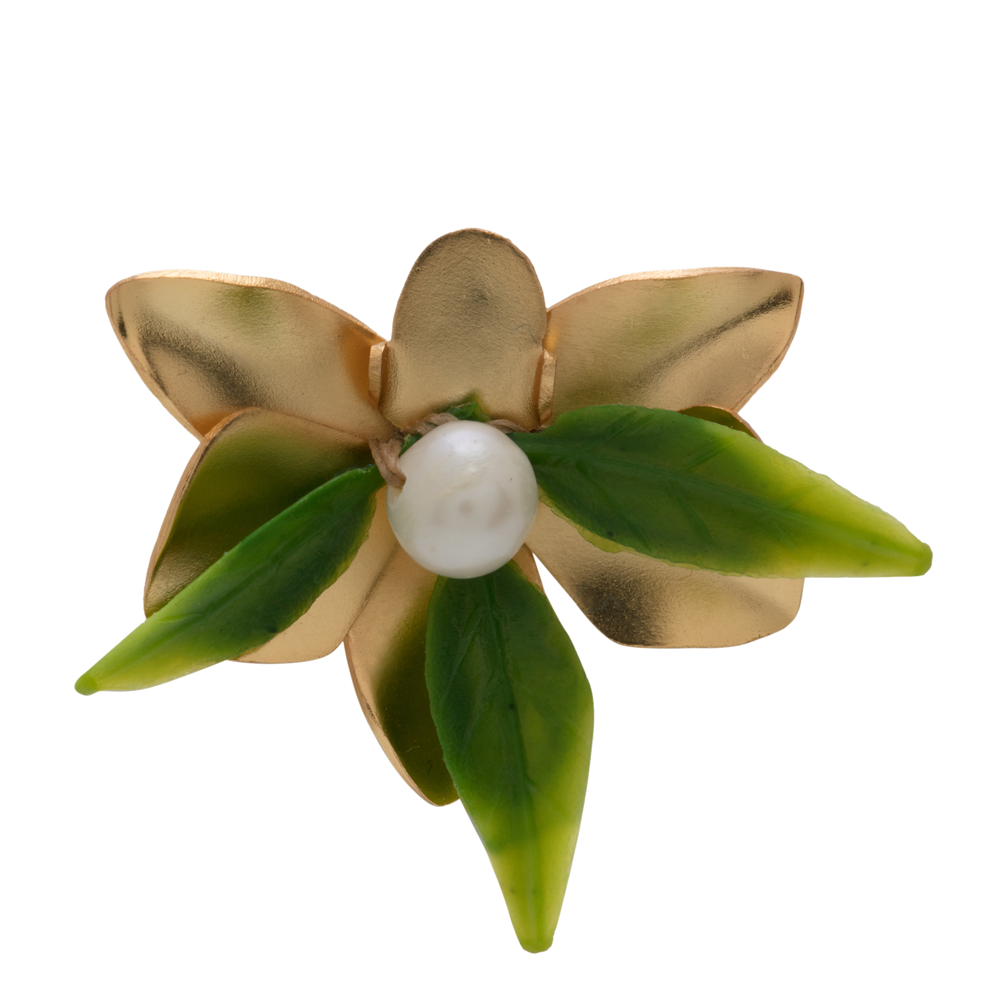 

Flower earrings, Gold