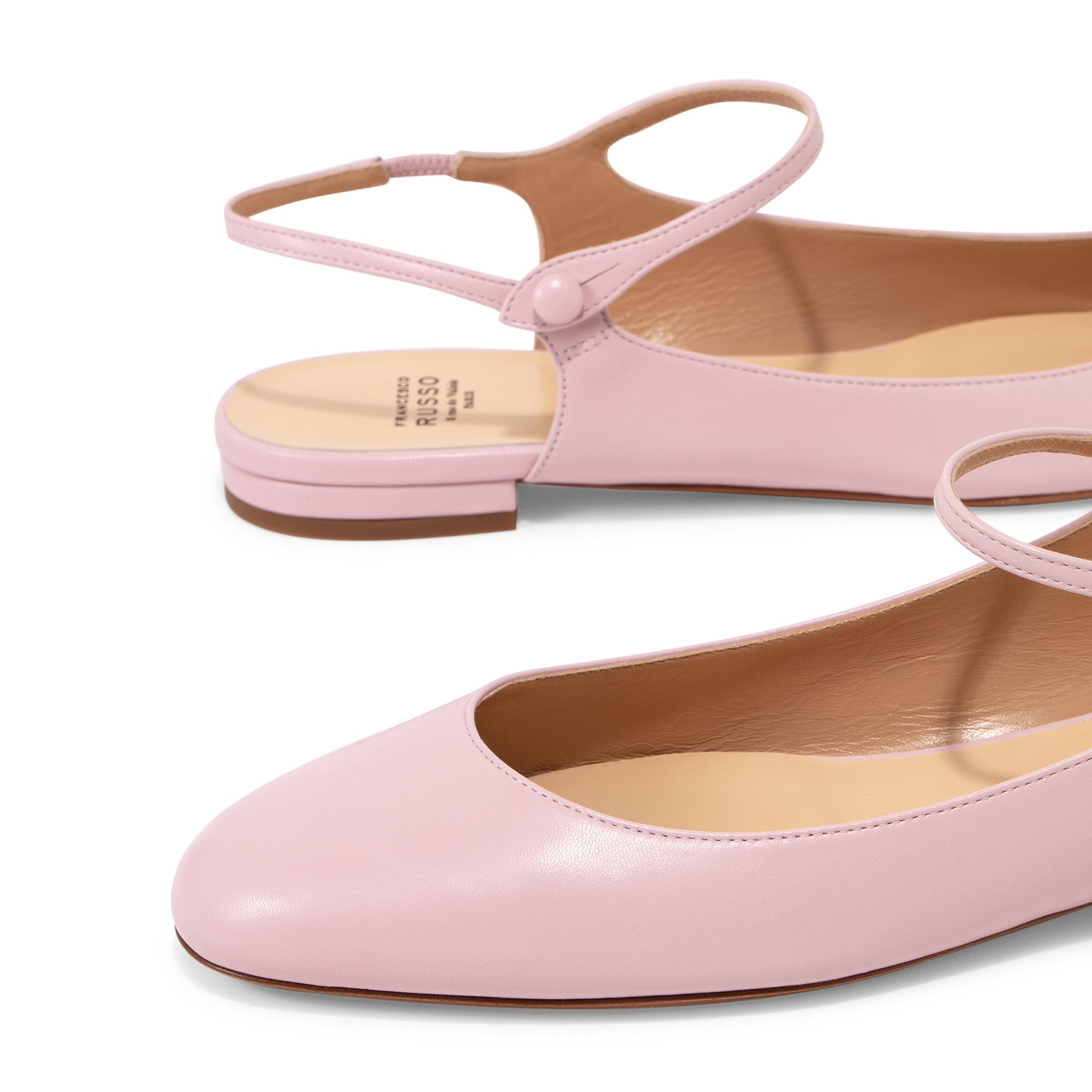 

Leather Mary-Jane flats, Pink