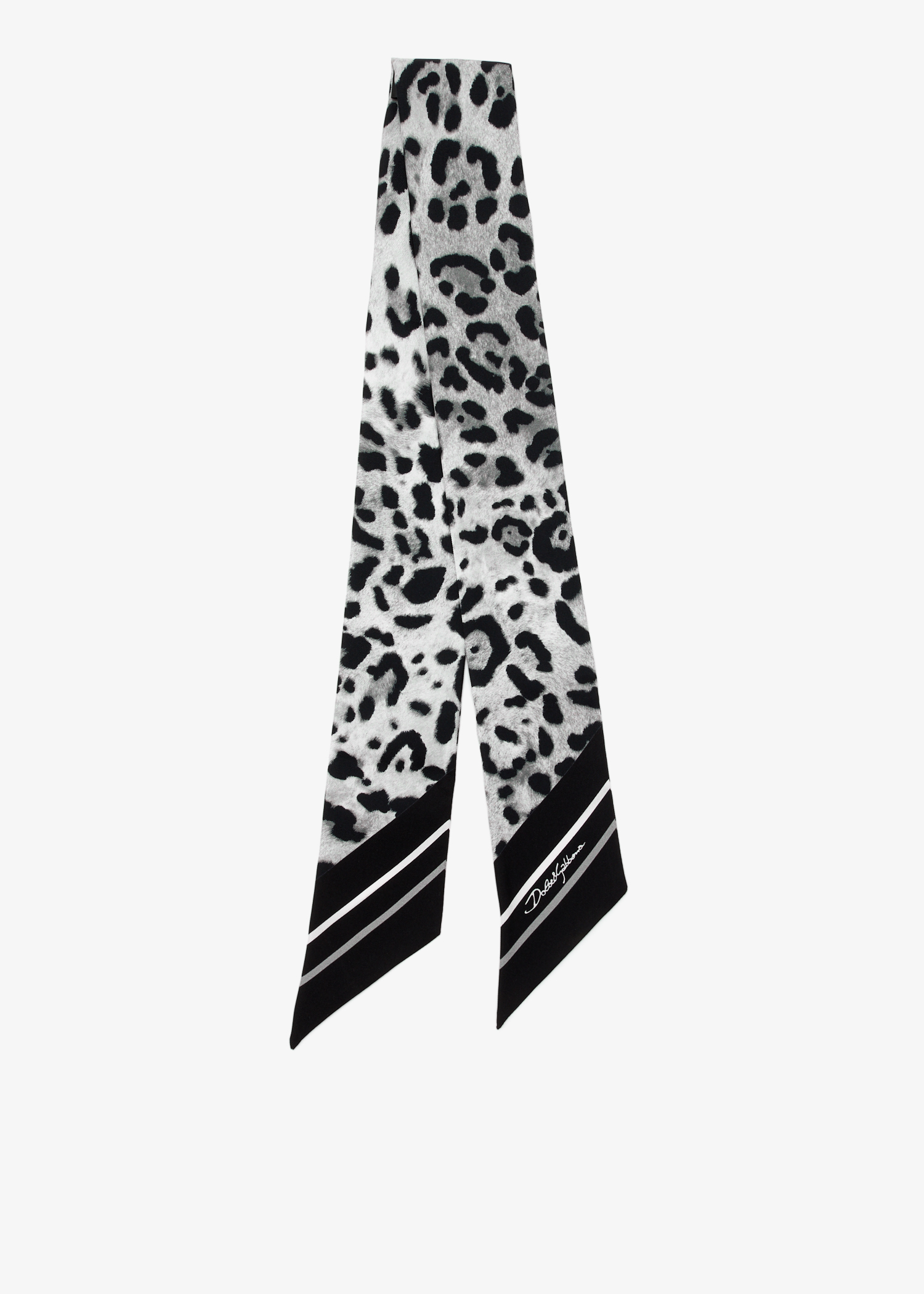 

Leopard-print twill headscarf, Animal printed