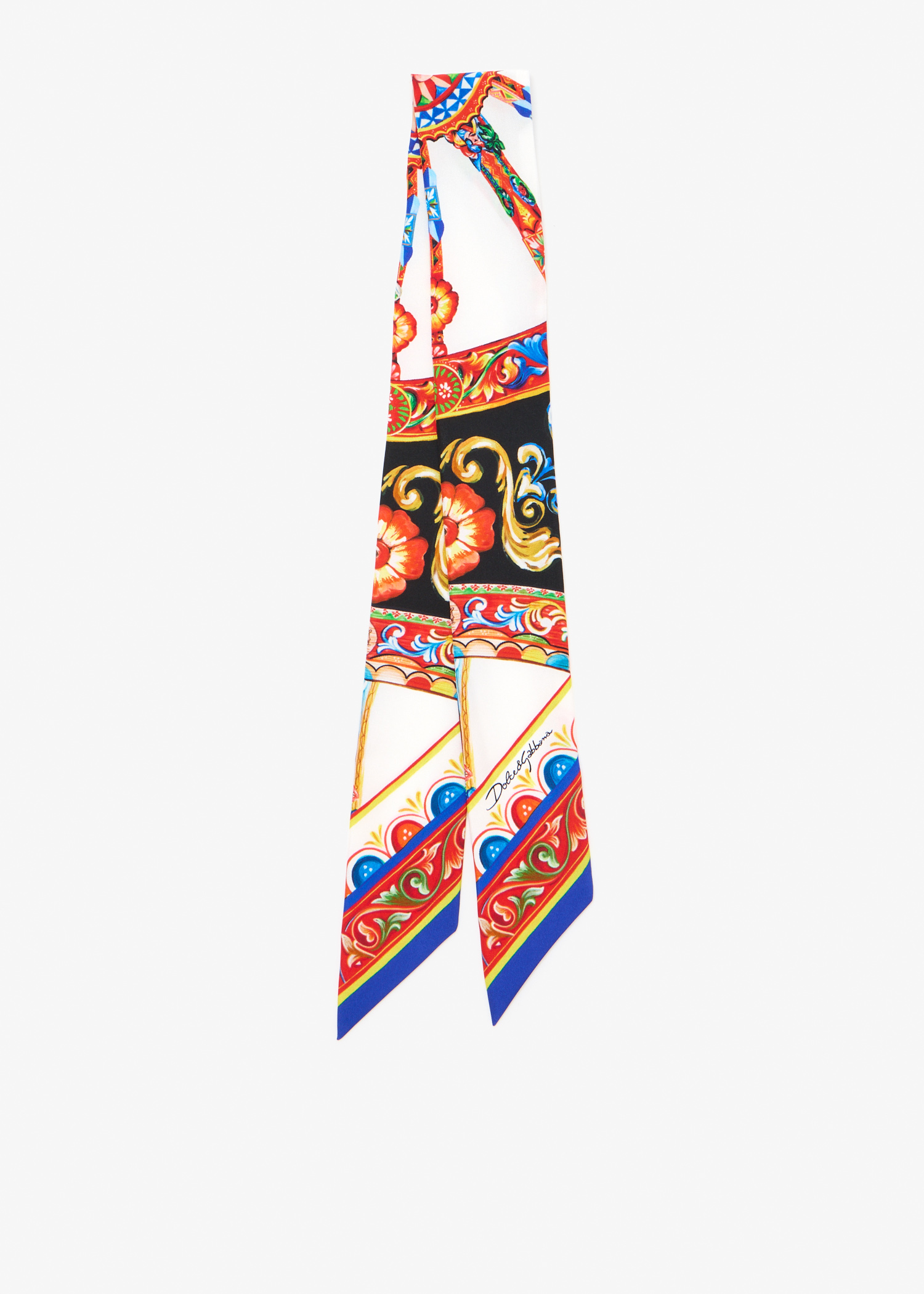 

Carretto-print silk twill bandeau, Multicolored
