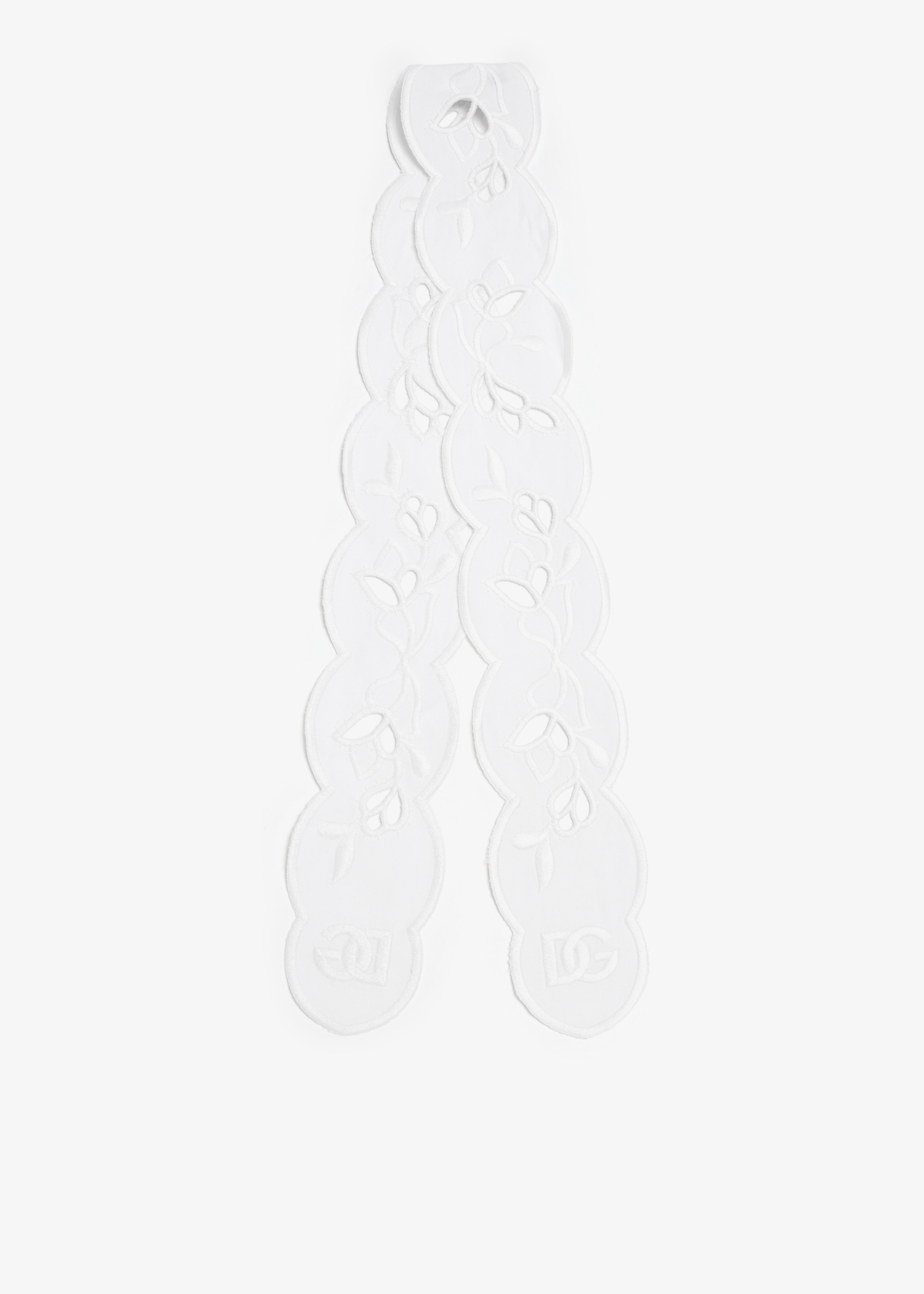 

Cotton broderie anglaise headscarf, White