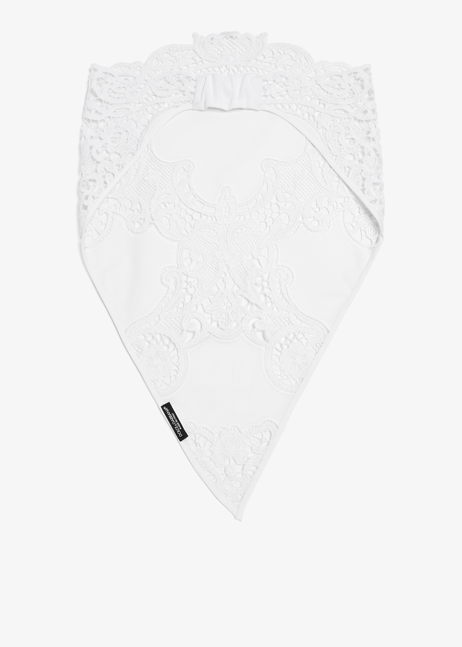 

Cotton veil with cut-out detailing, White