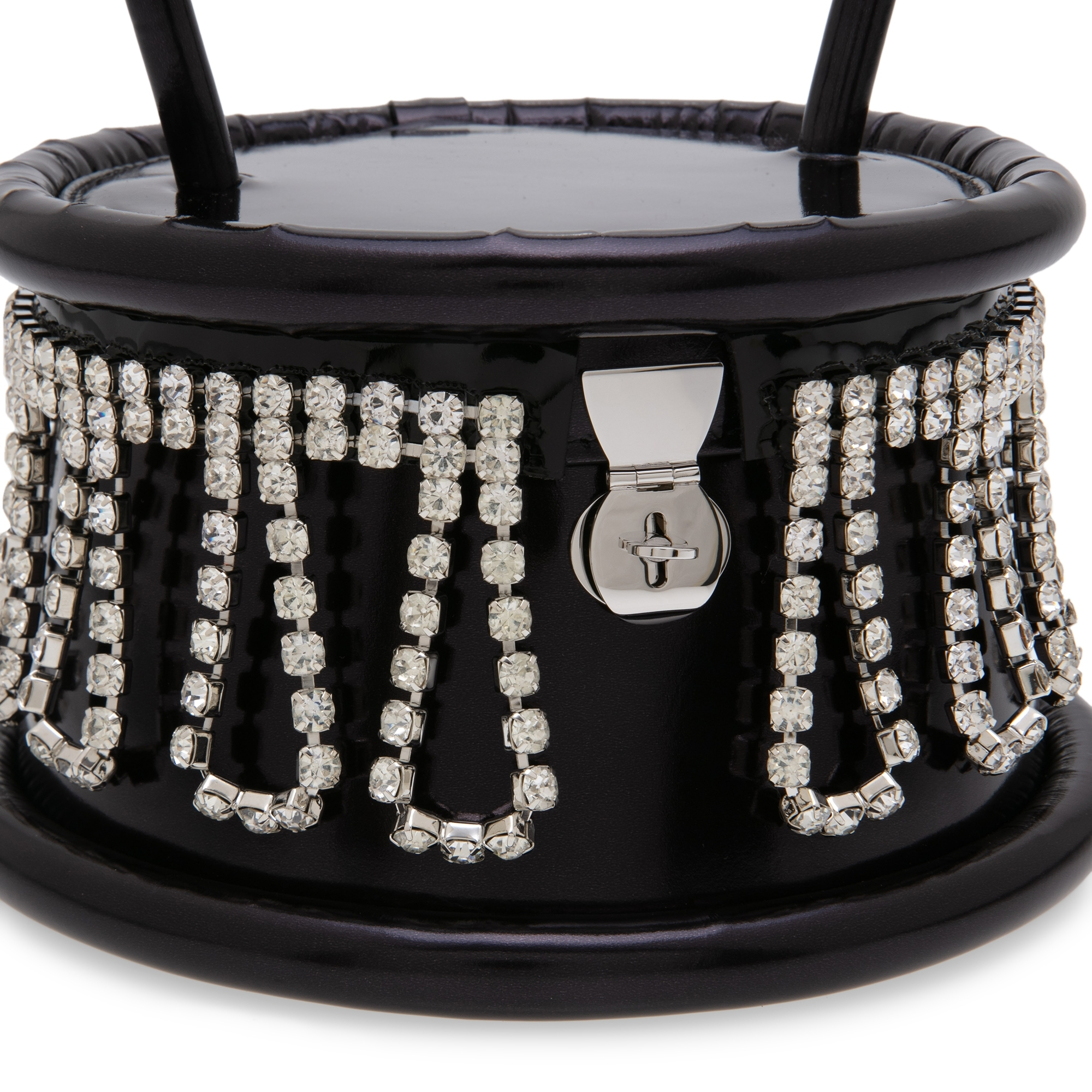 

Leather box bag, Black