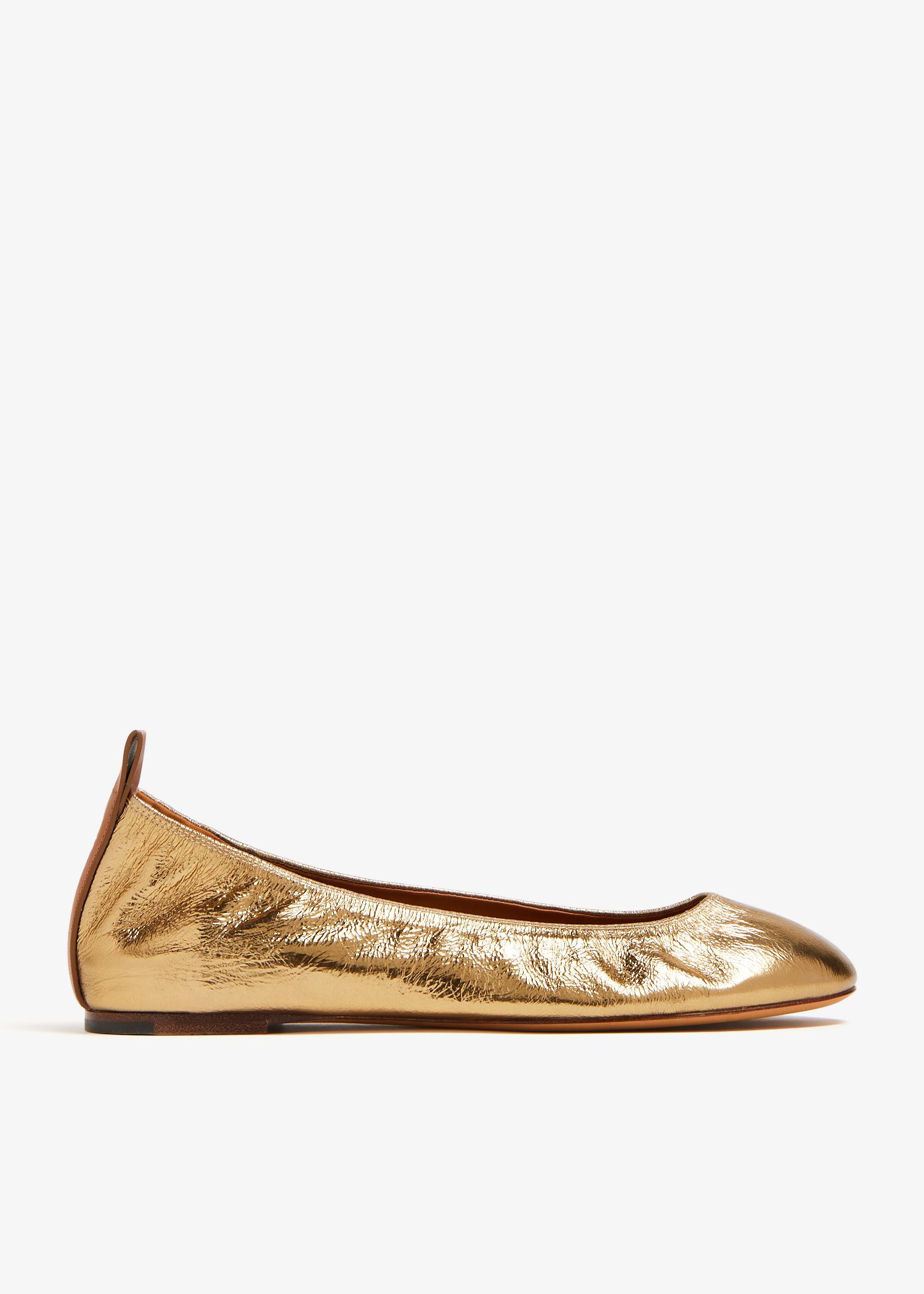 

Leather ballerina flats, Gold