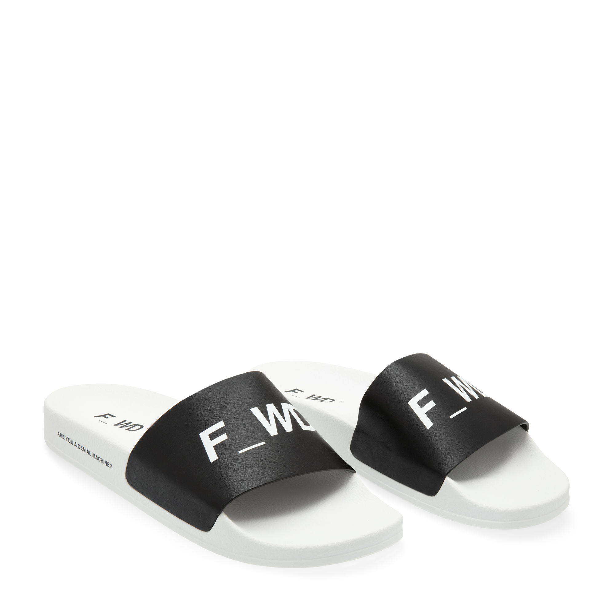 

Leather slides, White