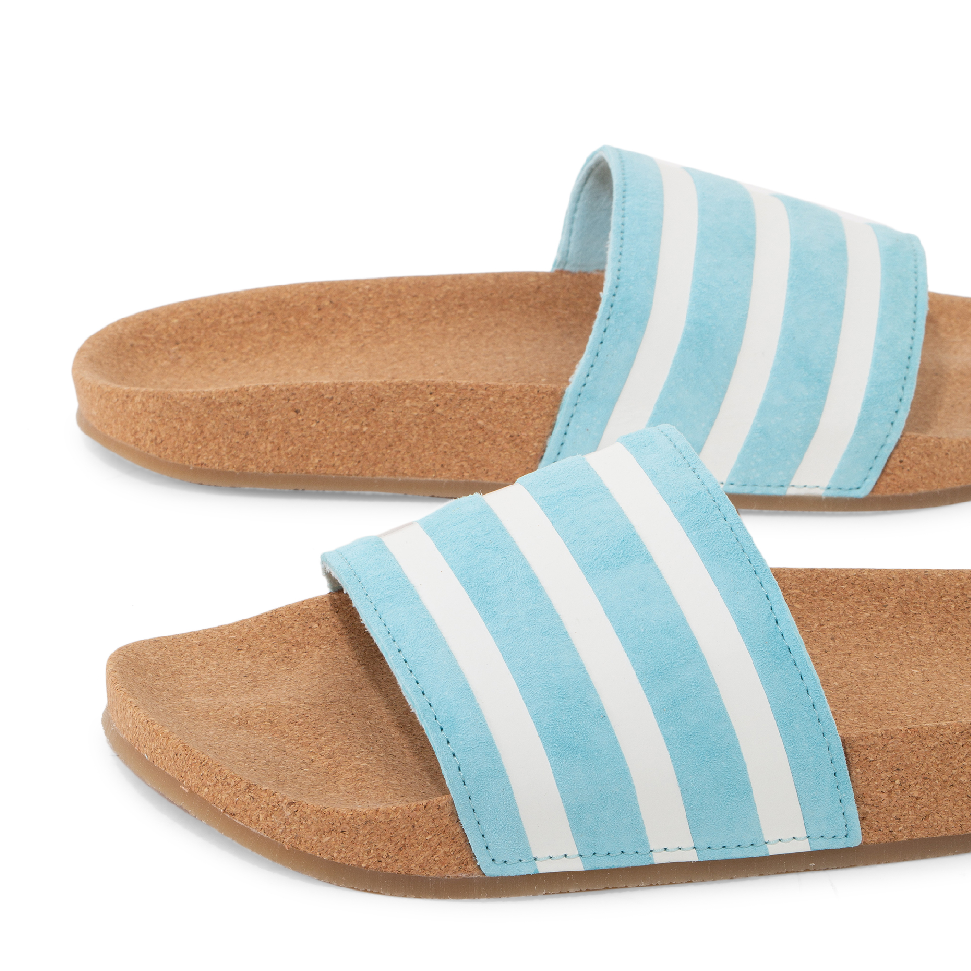 

Adilette cork slides, Blue